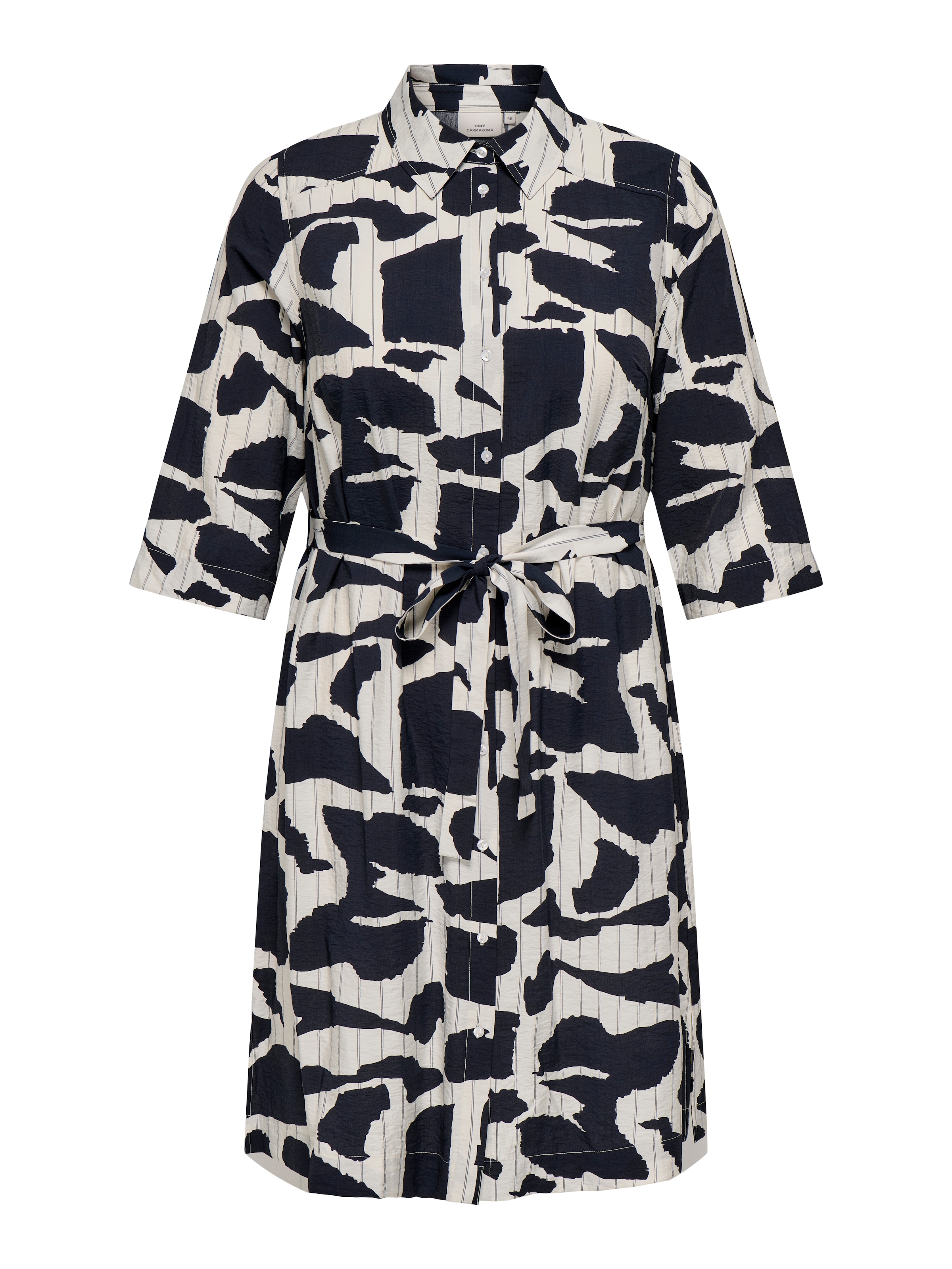 Image of ONLY CARMAKOMA Sommerkleid "CARMISIA LIFE 3/4 BLK SHIRT DRESS WVN"