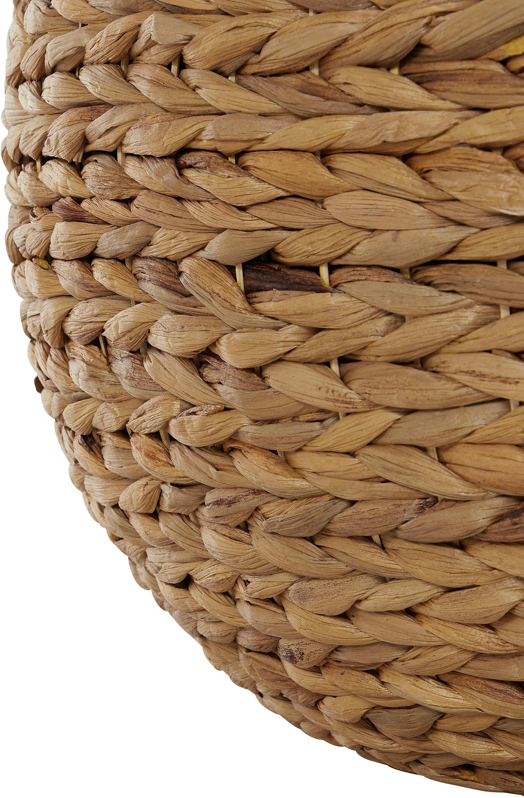 Home affaire Beistelltisch »Cedarville«, aus Wasserhyazinthengeflecht, mit Glastischplatte, Durchmesser 60 cm