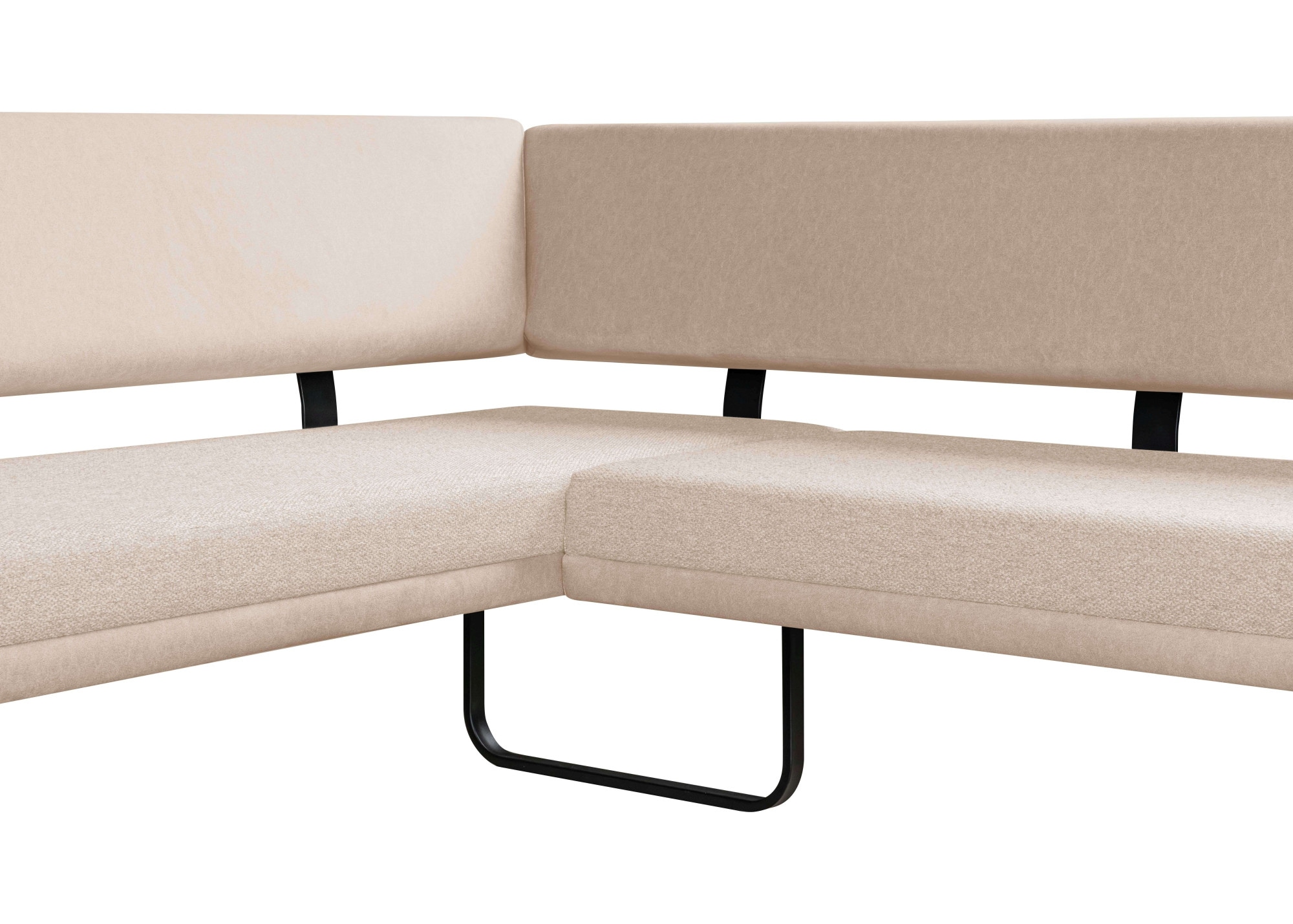 GOODproduct Banc d'angle »Gabi Esszimmerbank, Bank, Küchenbank, Polsterbank« structure en métal plat noir mat, stable, design bicolore