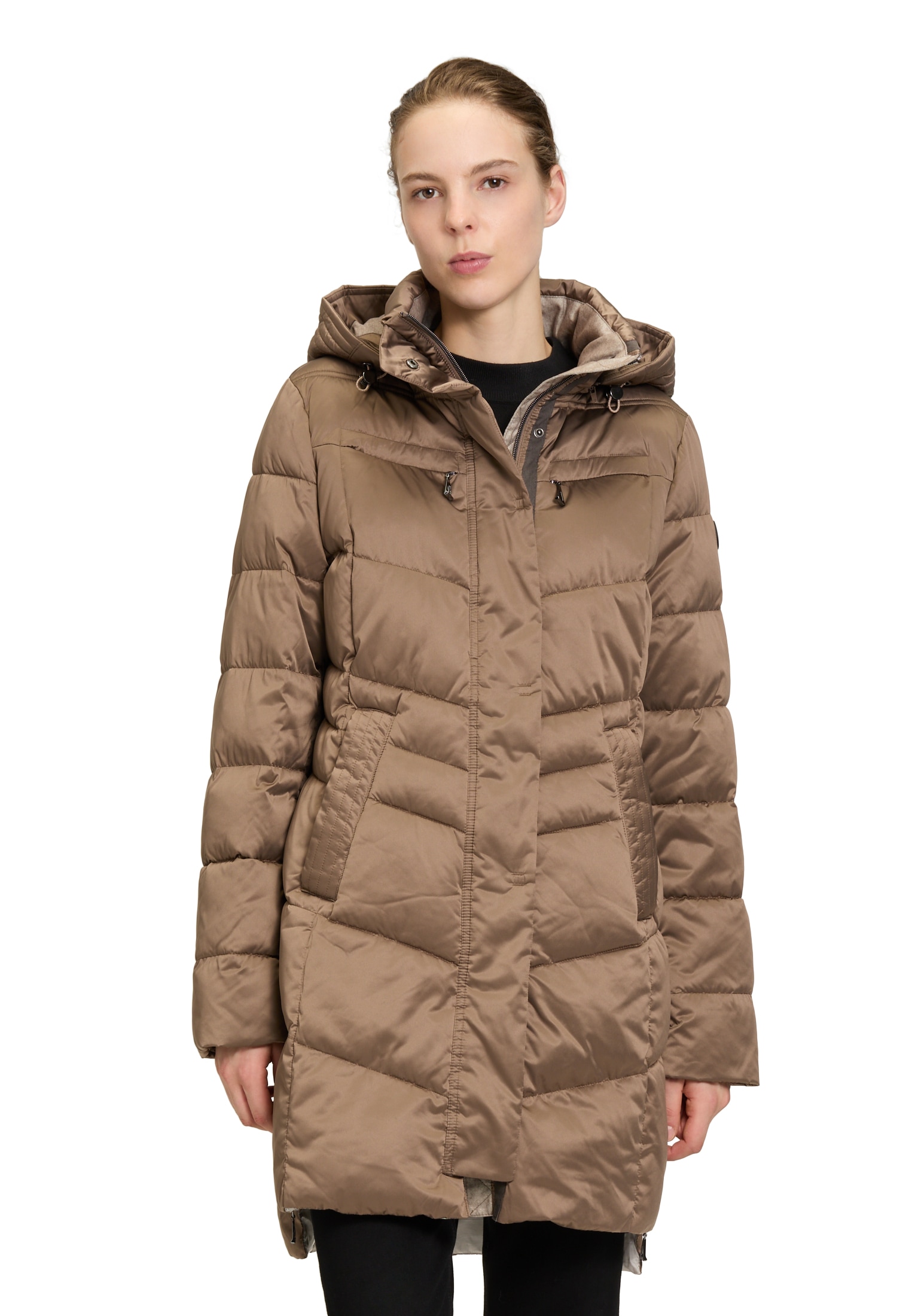 Image of Gil Bret Steppjacke mit Kapuze mit Kapuze und seitlichem Reissverschluss