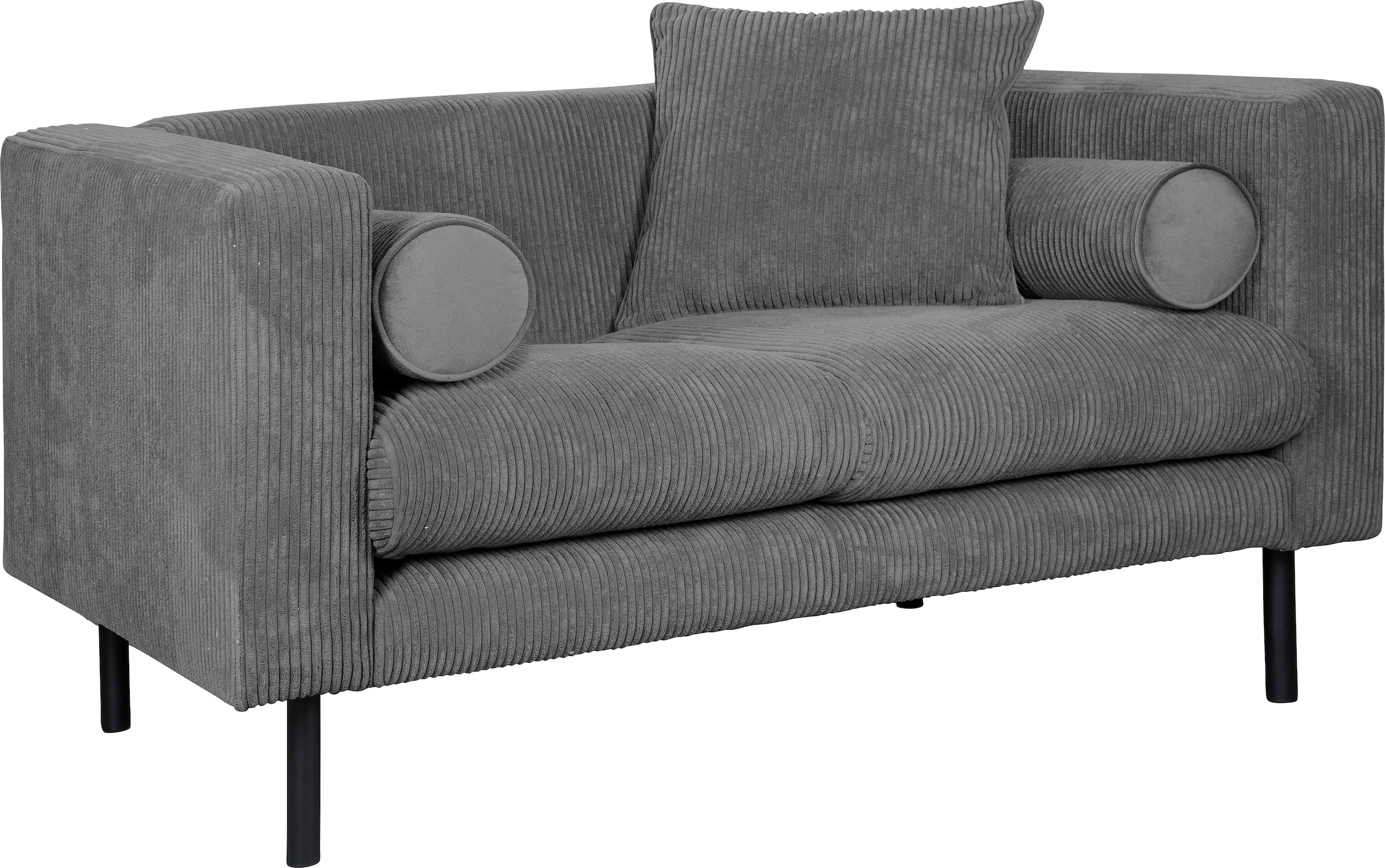 Guido Maria Kretschmer Home&Living 2-Sitzer »Lillibeth Designsofa mit Wellenunterfederung, Masse B/T/H: 155/74/83 cm«, Zierkissen als Wendekissen, in Samtoptik oder Cord