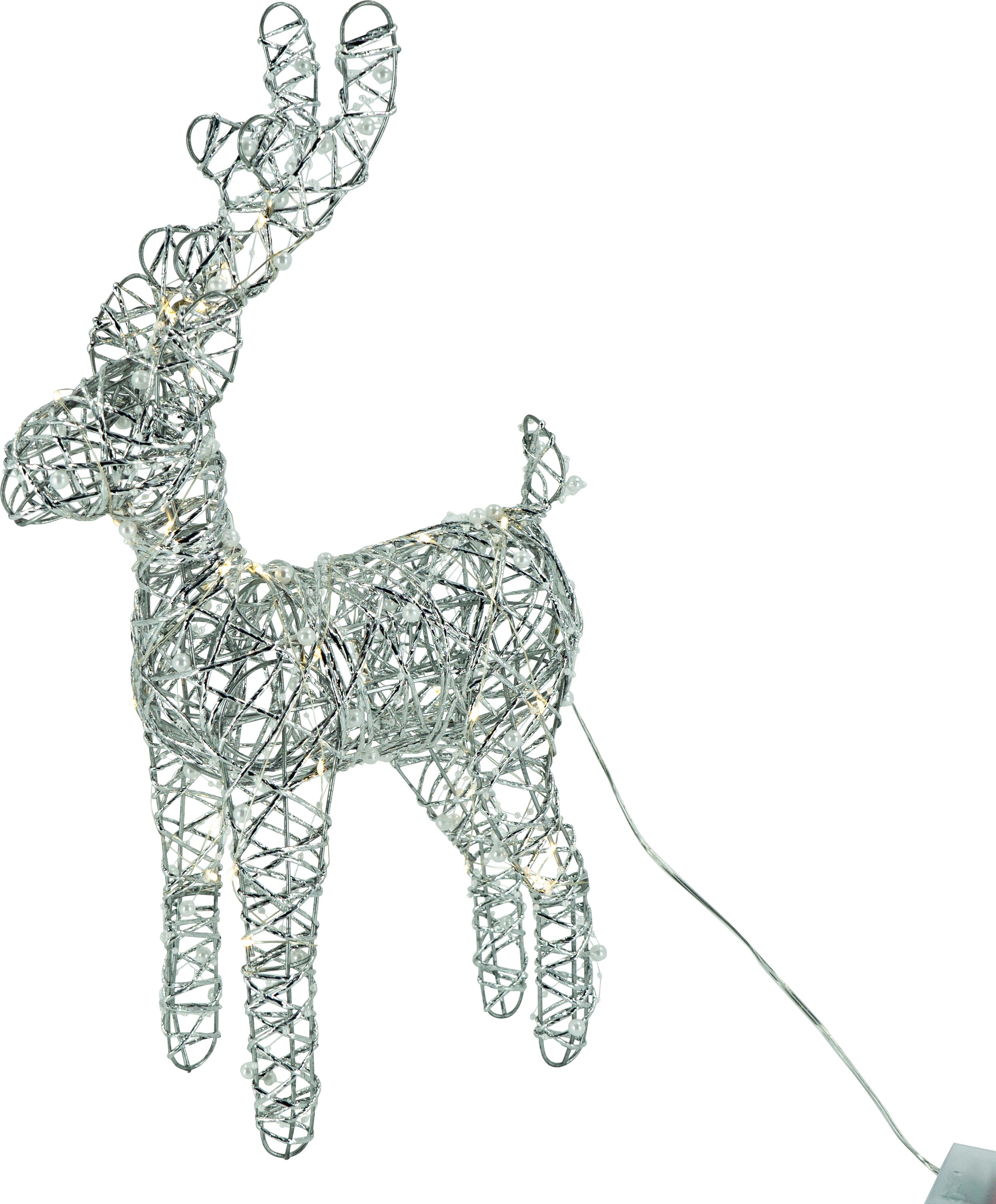 Image of NOOR LIVING Dekolicht »LED Rentier«, Warmweiss, mit 30 LEDs, Timerfunktion, für den Innen- und Aussenbereich bei Ackermann Versand Schweiz