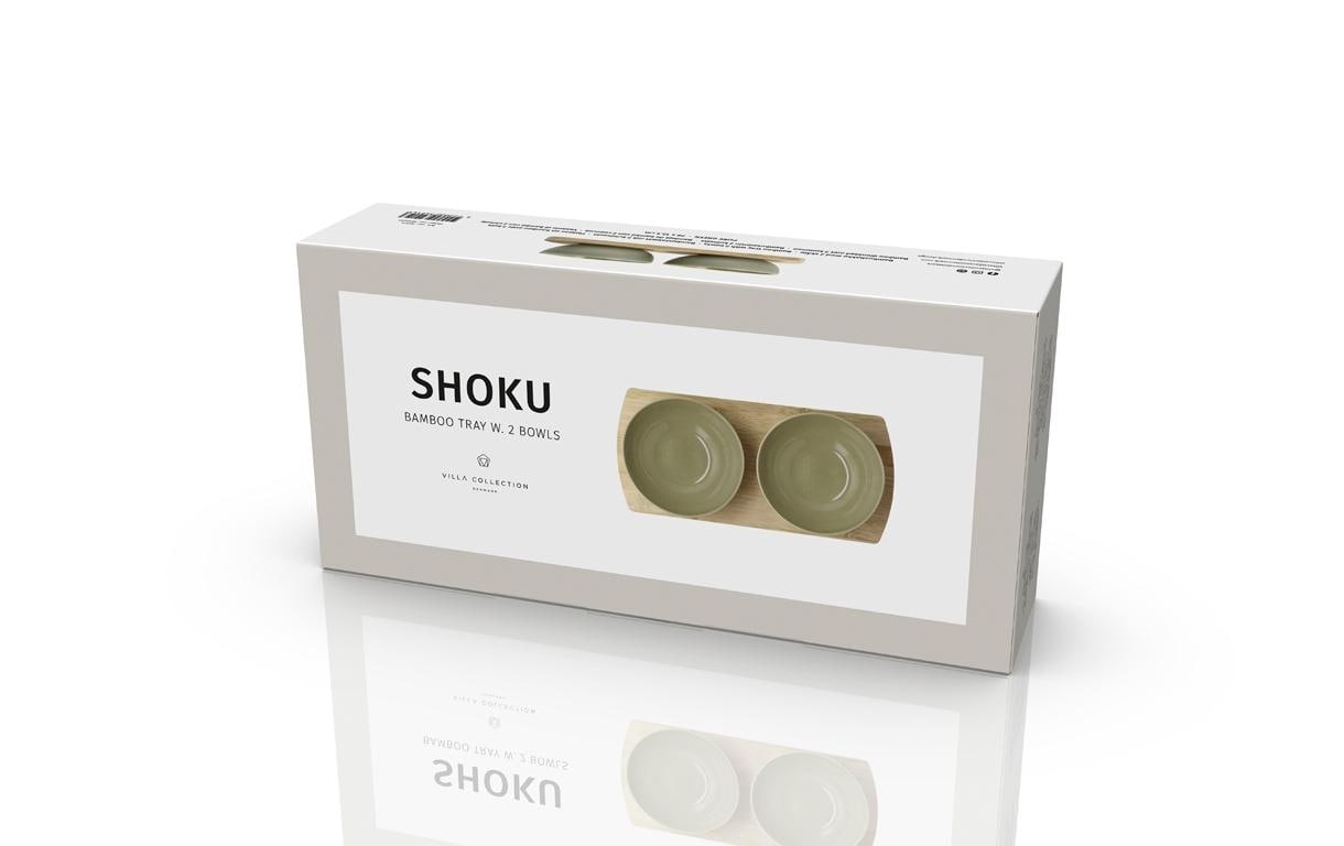 Villa Collection Denmark Plateau »mit 2 Schälchen Shoku« Holzart: Bambus (China)