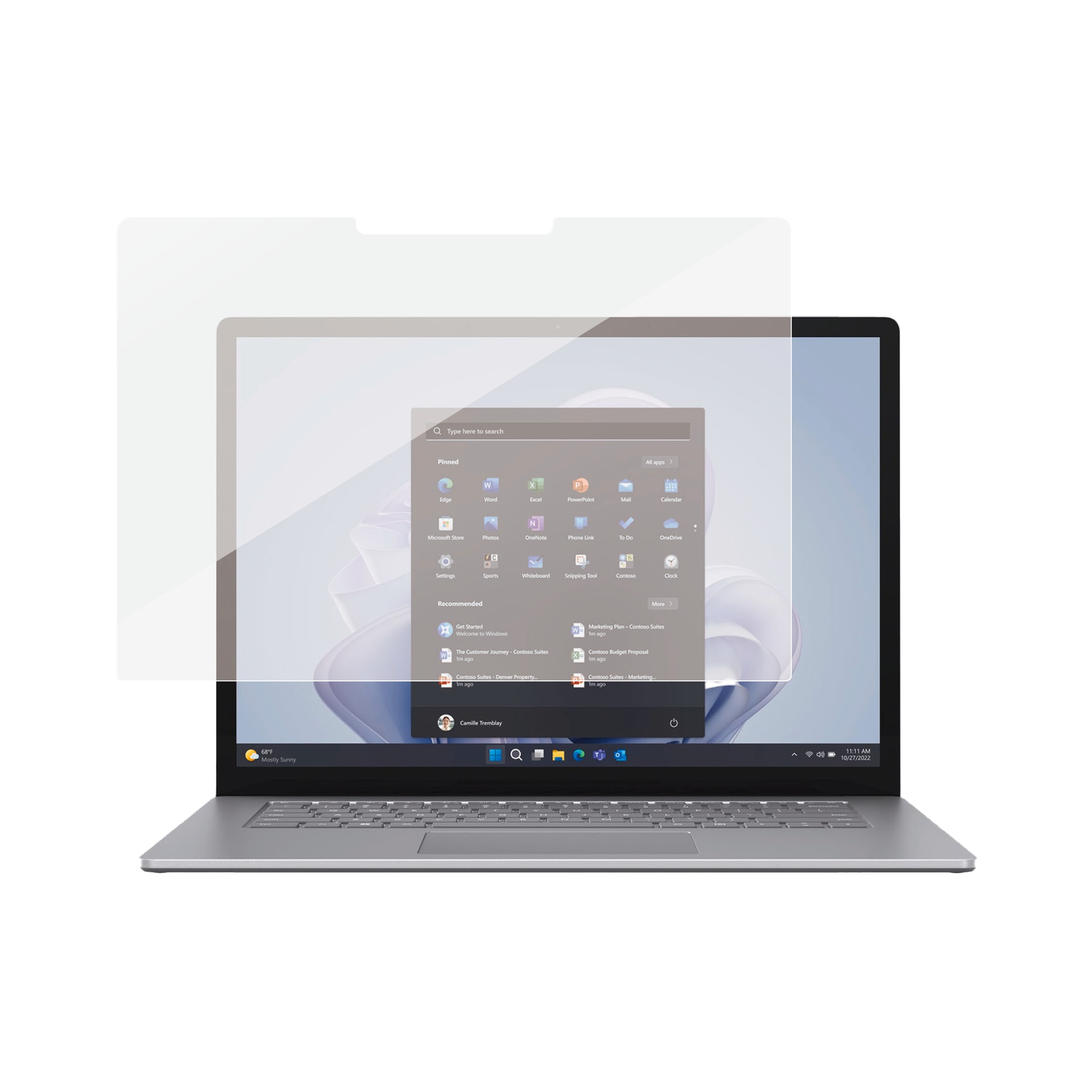 SAFE by PanzerGlass Displayschutzglas »Ultra-Wide Fit Screen Protector«, für Microsoft Surface Laptop 3 15-Microsoft Surface Laptop 4 15-Microsoft Surface Laptop 5 15, Displayschutzfolie, Schutzfolie, Bildschirmschutz, kratz- & stossfest