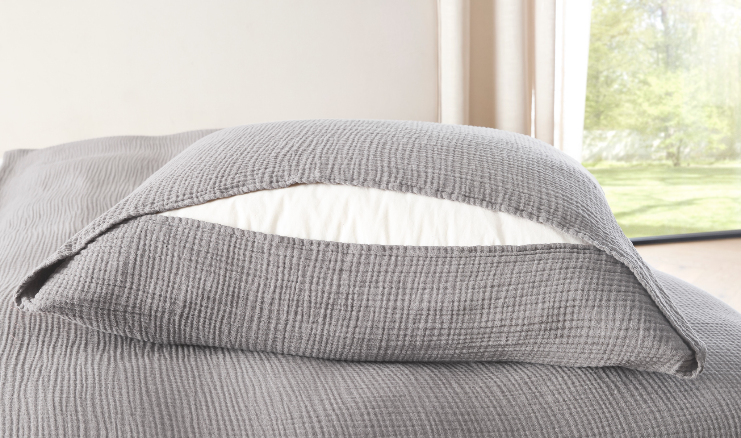 LeGer Home by Lena Gercke Linge de lit »Hevin« 2 linge de lit dès 135x200 cm, mousseline très douce, 100% coton