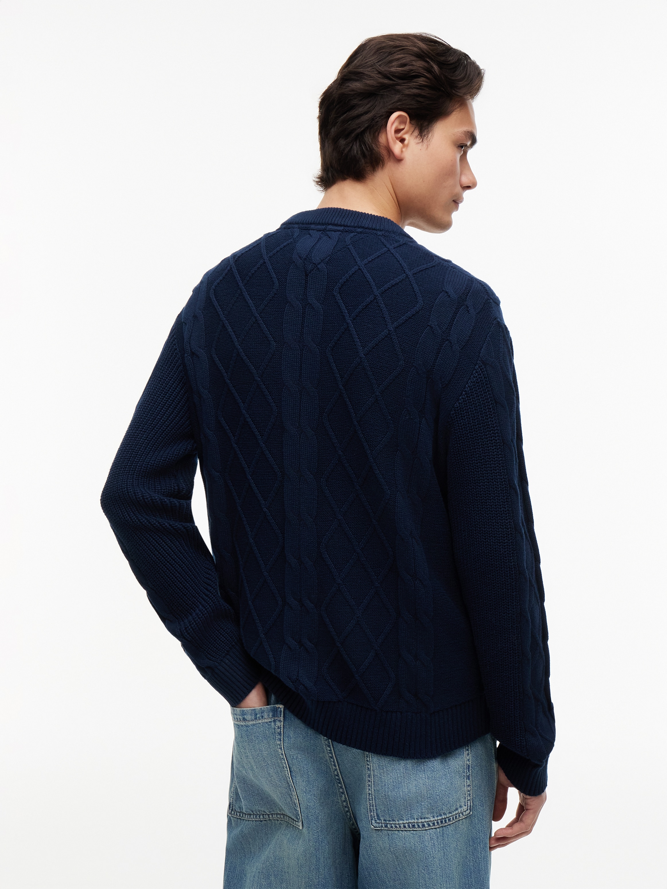 Tommy Jeans Pull à col rond »TJM REG CABLE KNIT SWEATER«