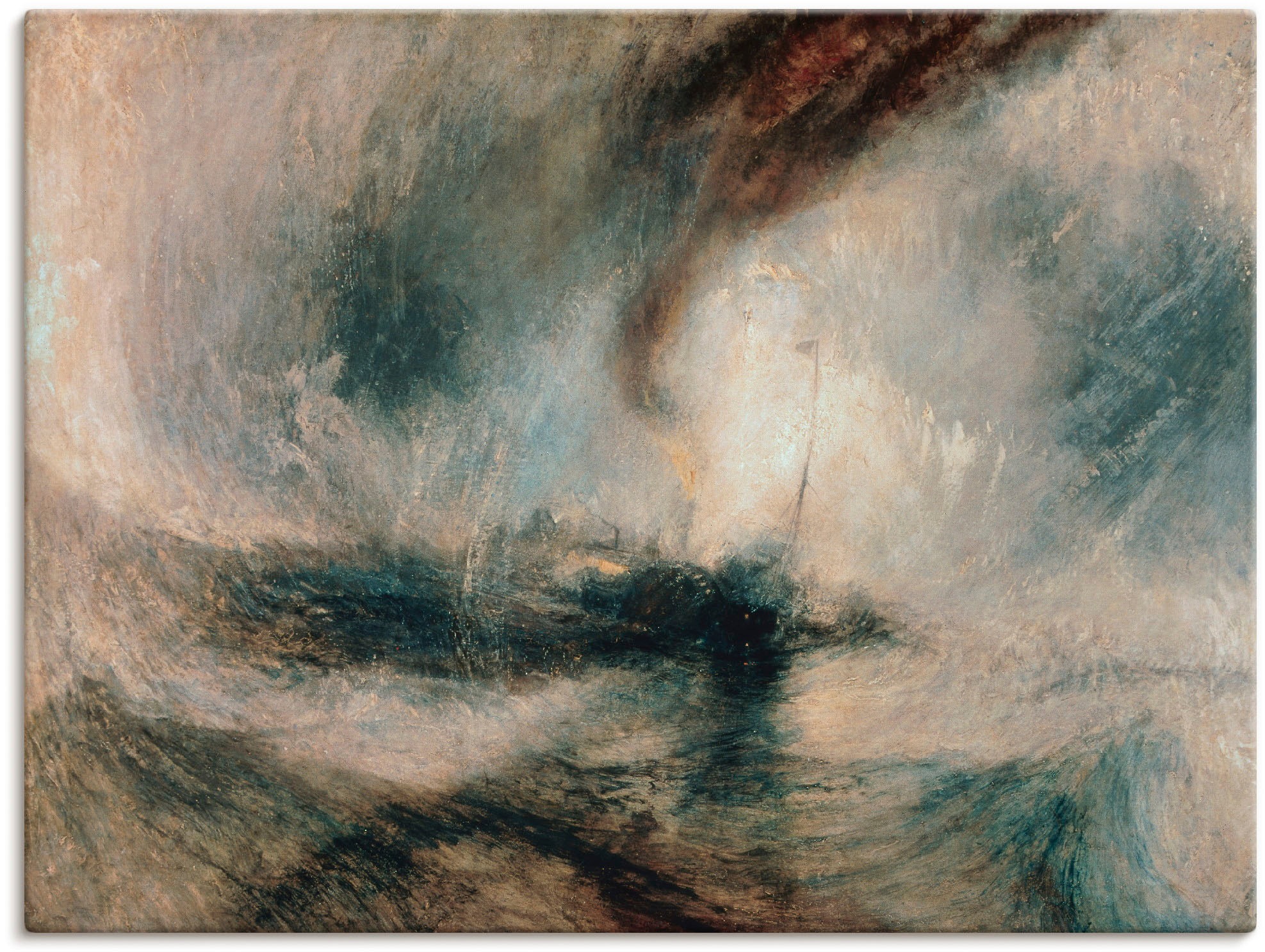 Image of Artland Wandbild »Schneesturm über dem Meer. 1842«, Gewässer, (1 St.), in vielen Grössen & Produktarten -Leinwandbild, Poster, Wandaufkleber / Wandtattoo auch für Badezimmer geeignet bei Ackermann Versand Schweiz