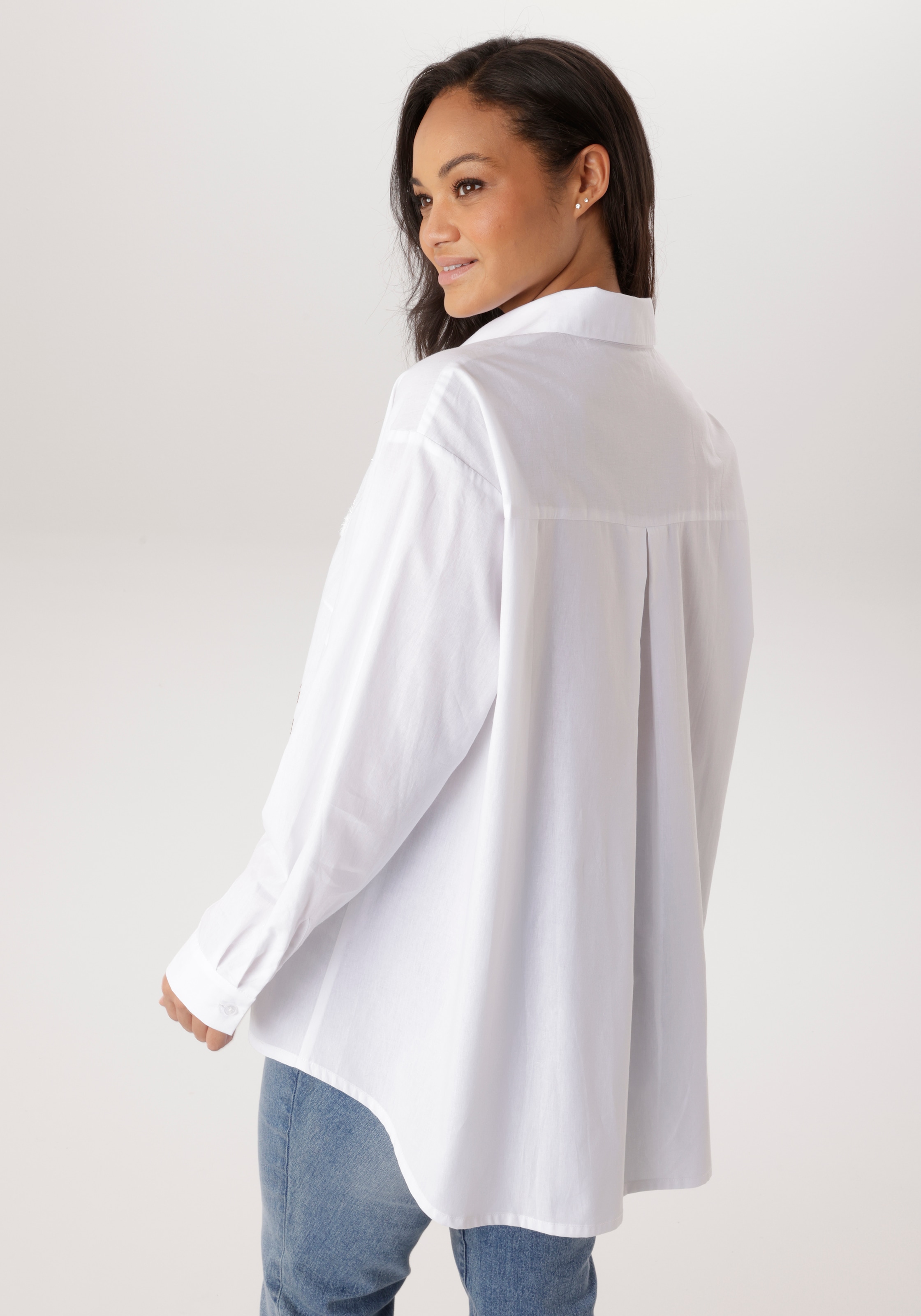 Aniston PLUS Hemdbluse mit edlen Applikationen - NEUE KOLLEKTION