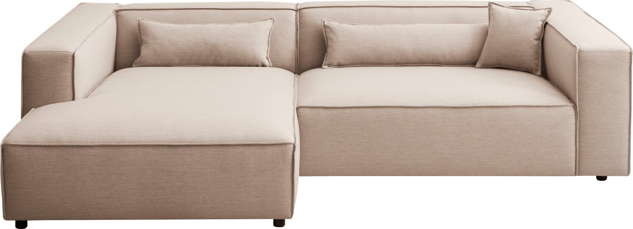 LeGer Home by Lena Gercke Ecksofa »PIARA XXL, besonders tiefe Sitzfläche, L-Form,«, Inklusive 2 Rückenkissen 80x35 cm und 1 Zierkissen 40x40 cm