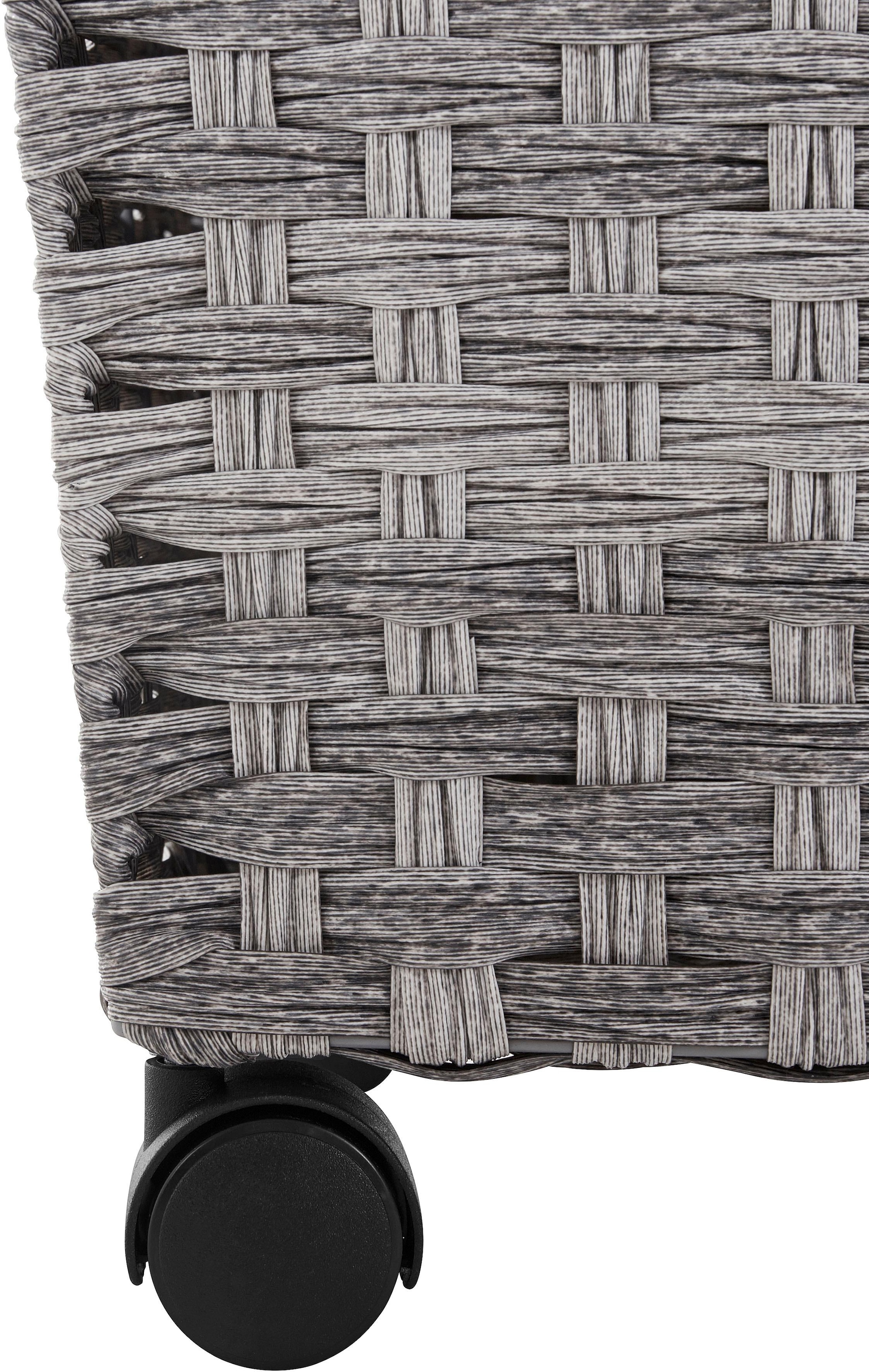 locker Panier à linge polyrattan, avec roulettes