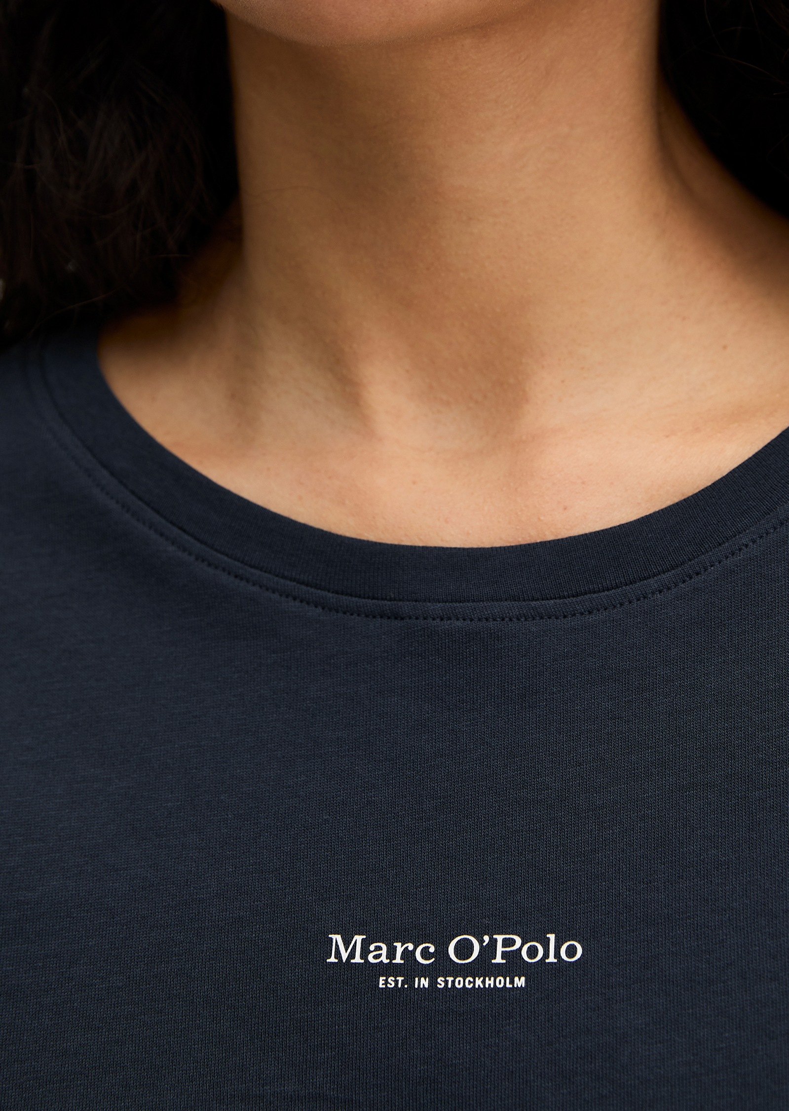 Marc O'Polo Haut de pyjama »Mix N Match Cotton Top LS« mit Rundhalsausschnitt und langen Ärmeln