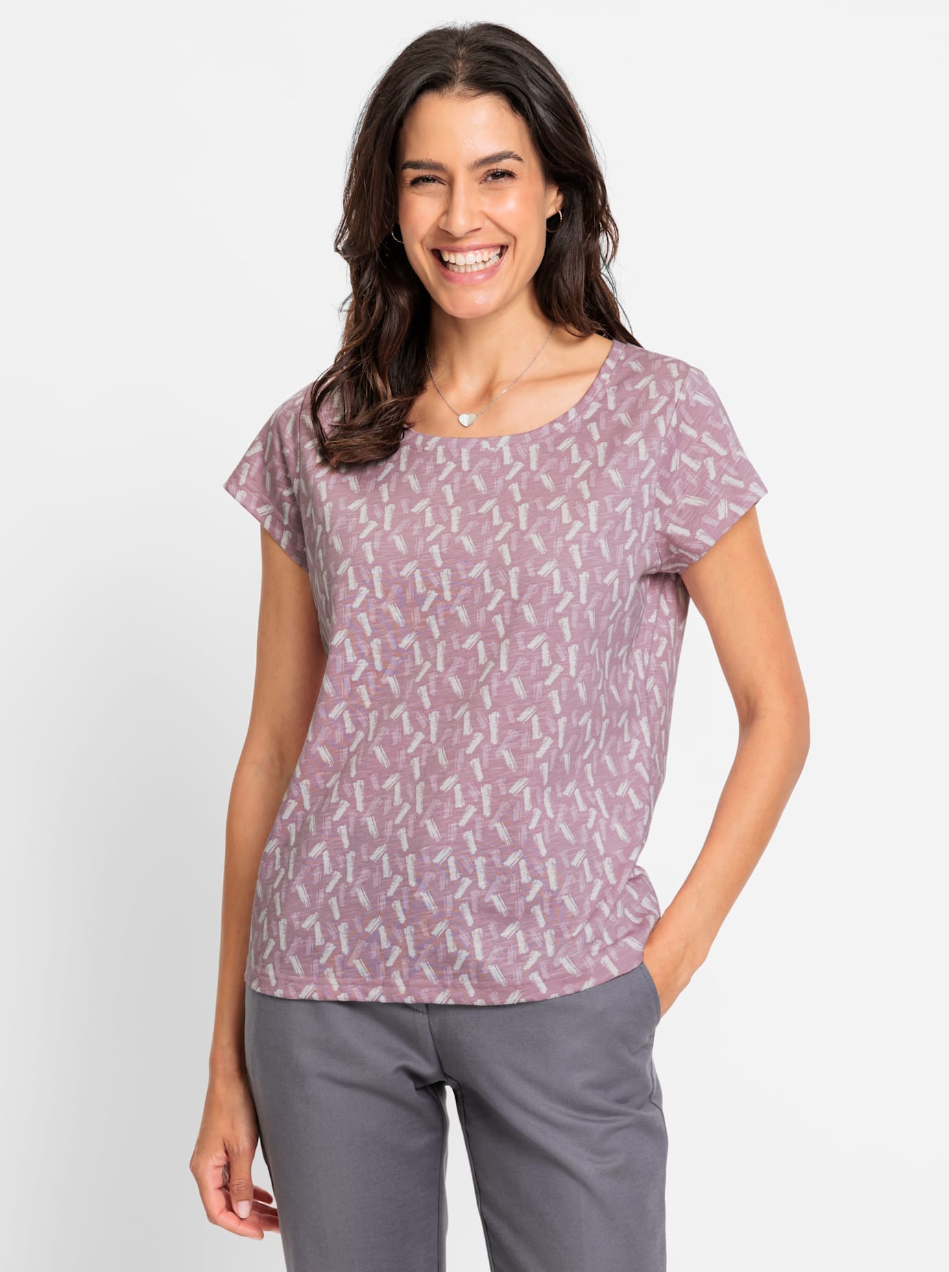 Inspirationen Rundhalsshirt »Rundhals-Shirt«, (1 tlg.)