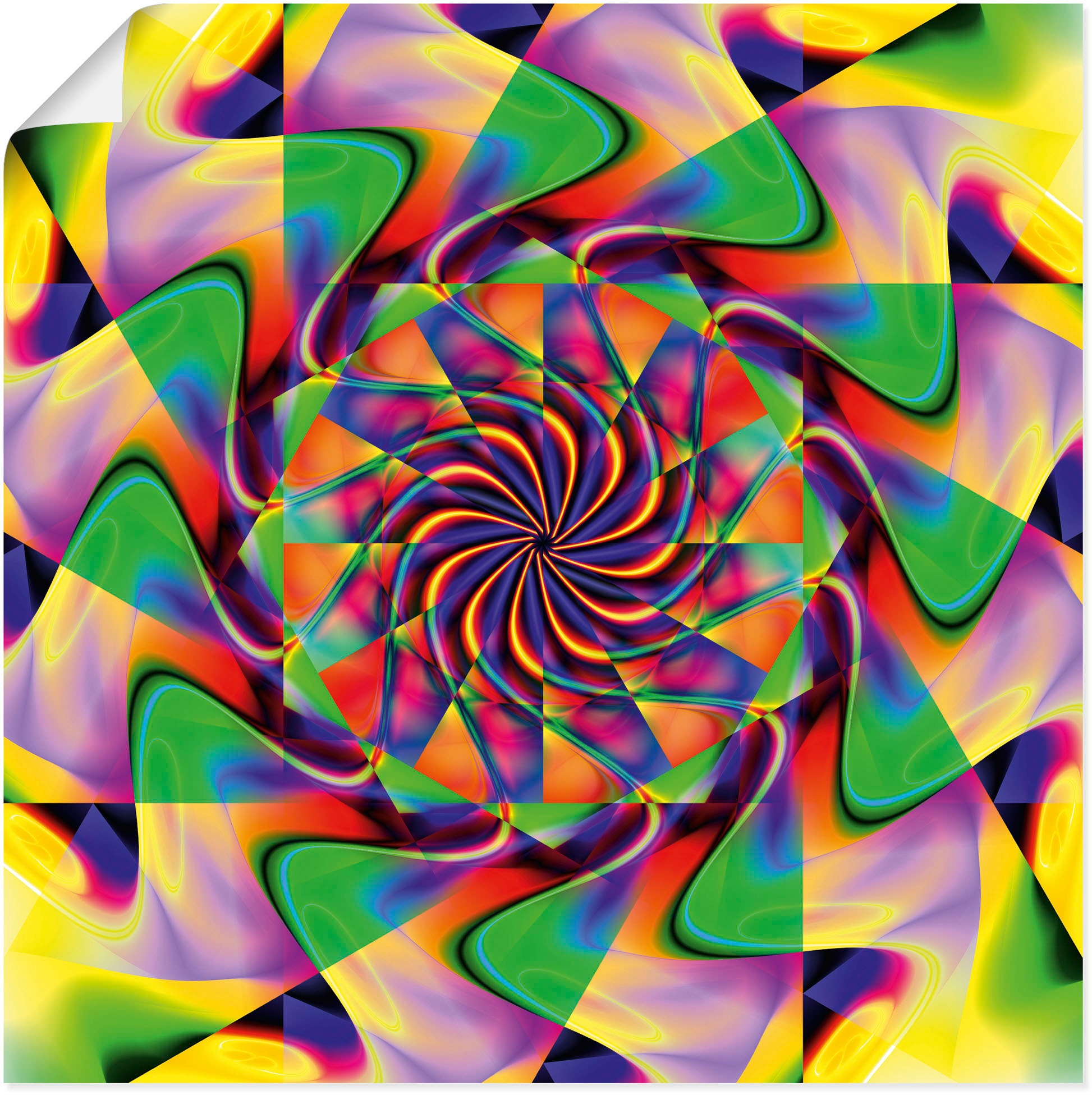 Image of Artland Wandbild »Frequenz Mandala«, Spa Bilder, (1 St.), in vielen Grössen & Produktarten - Alubild / Outdoorbild für den Aussenbereich, Leinwandbild, Poster, Wandaufkleber / Wandtattoo auch für Badezimmer geeignet bei Ackermann Versand Schweiz