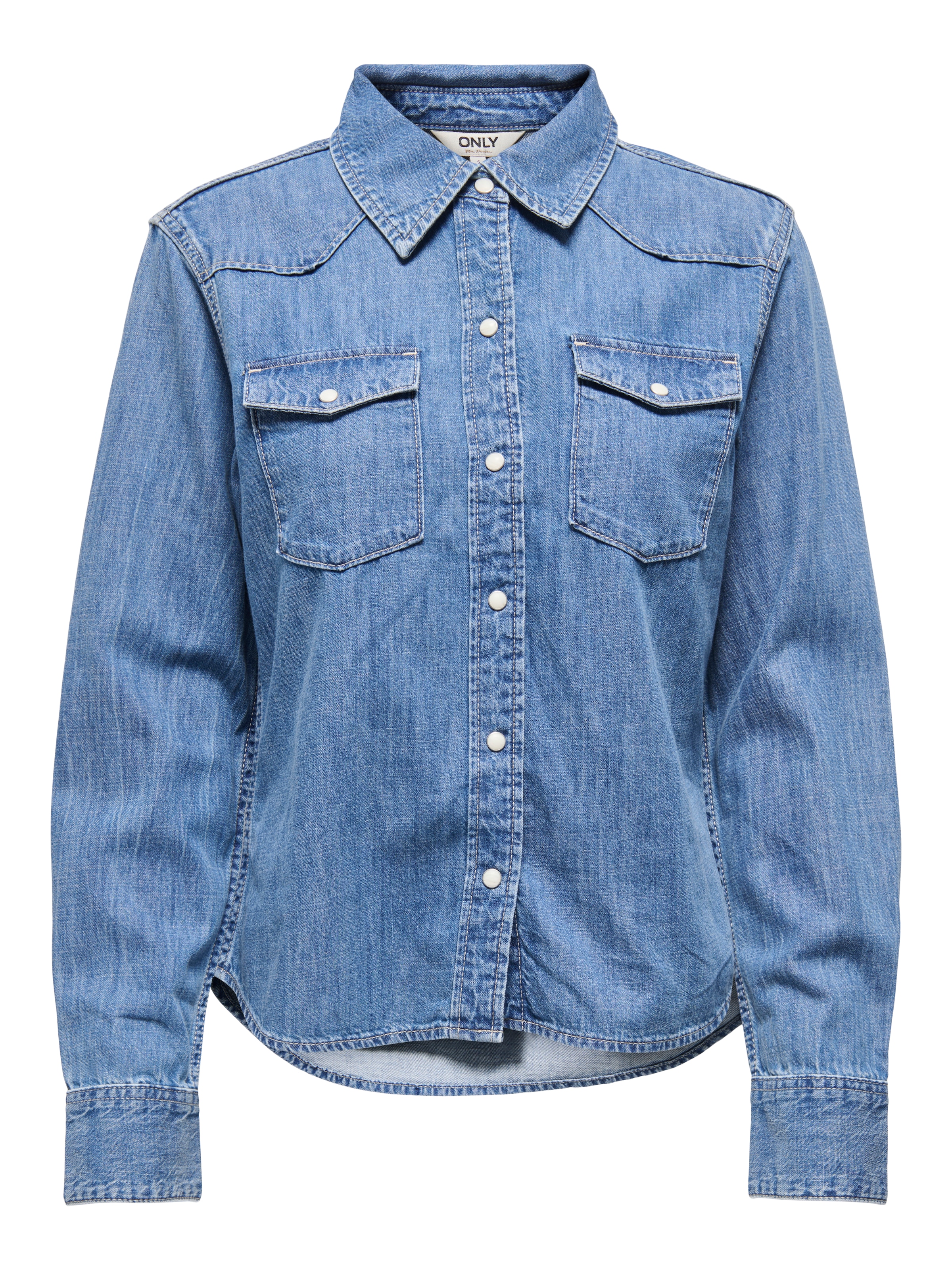 ONLY Jeansbluse »ONLCHARLIZE LS DNM SHIRT AKM NOOS« mit Brusttaschen