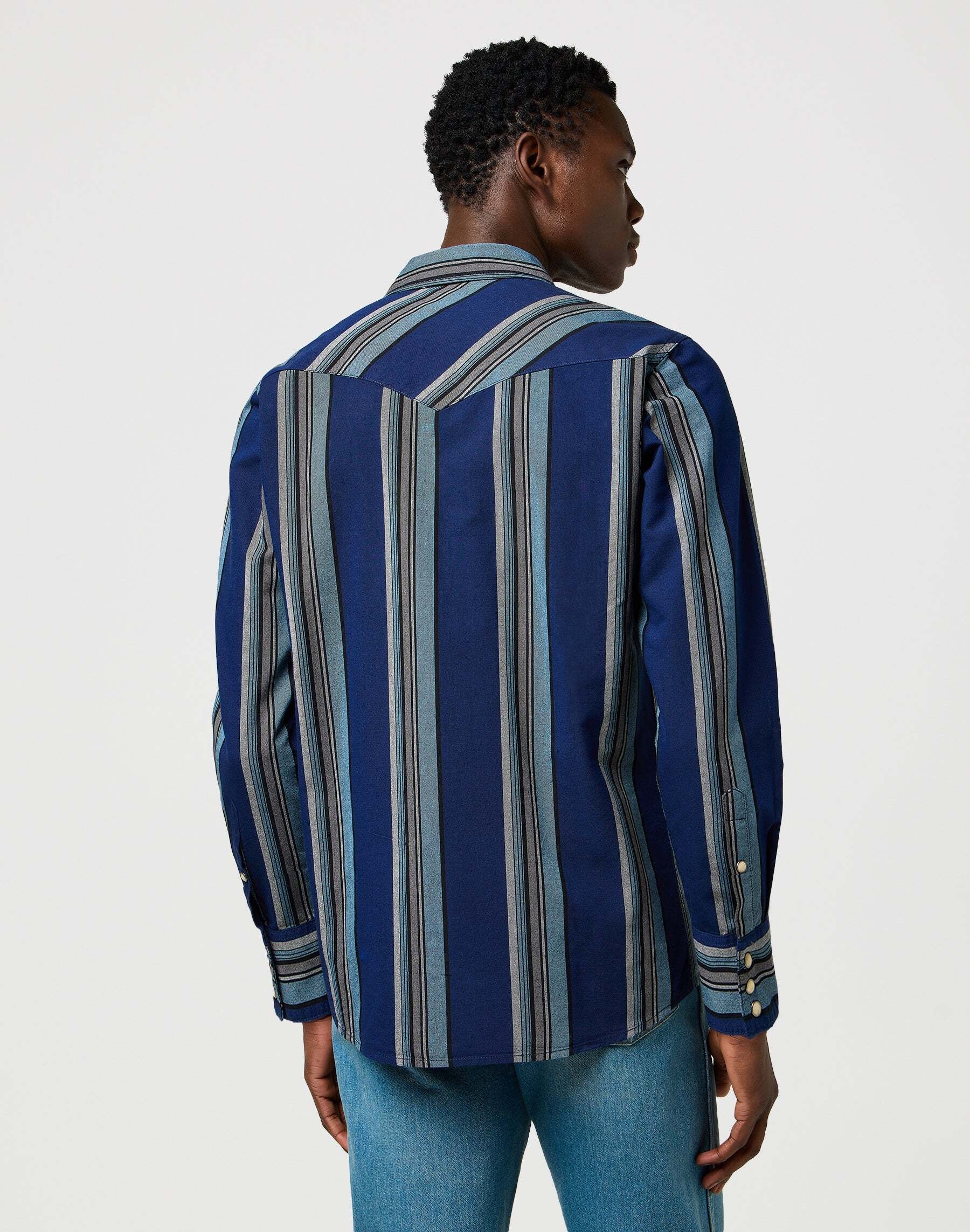 Wrangler Langarmhemd »WRANGLER Langarmhemd Western Indigo Shirt«