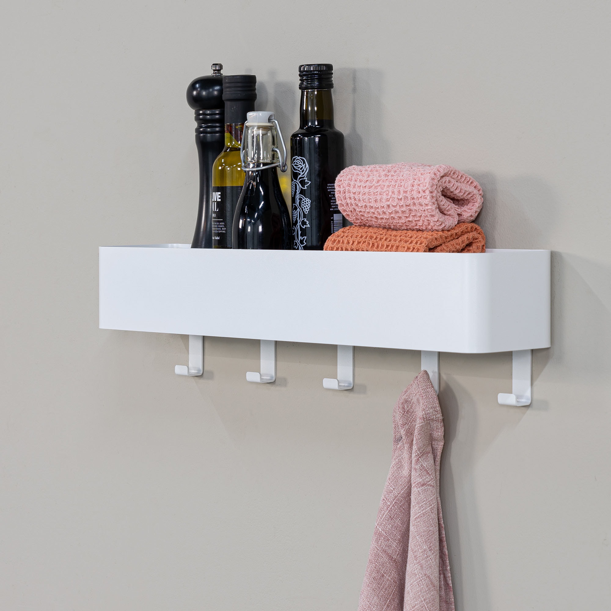 Spinder Design Crochet de garde-robe »Multi 5« étagère murale 2-en-1 + porte-manteau