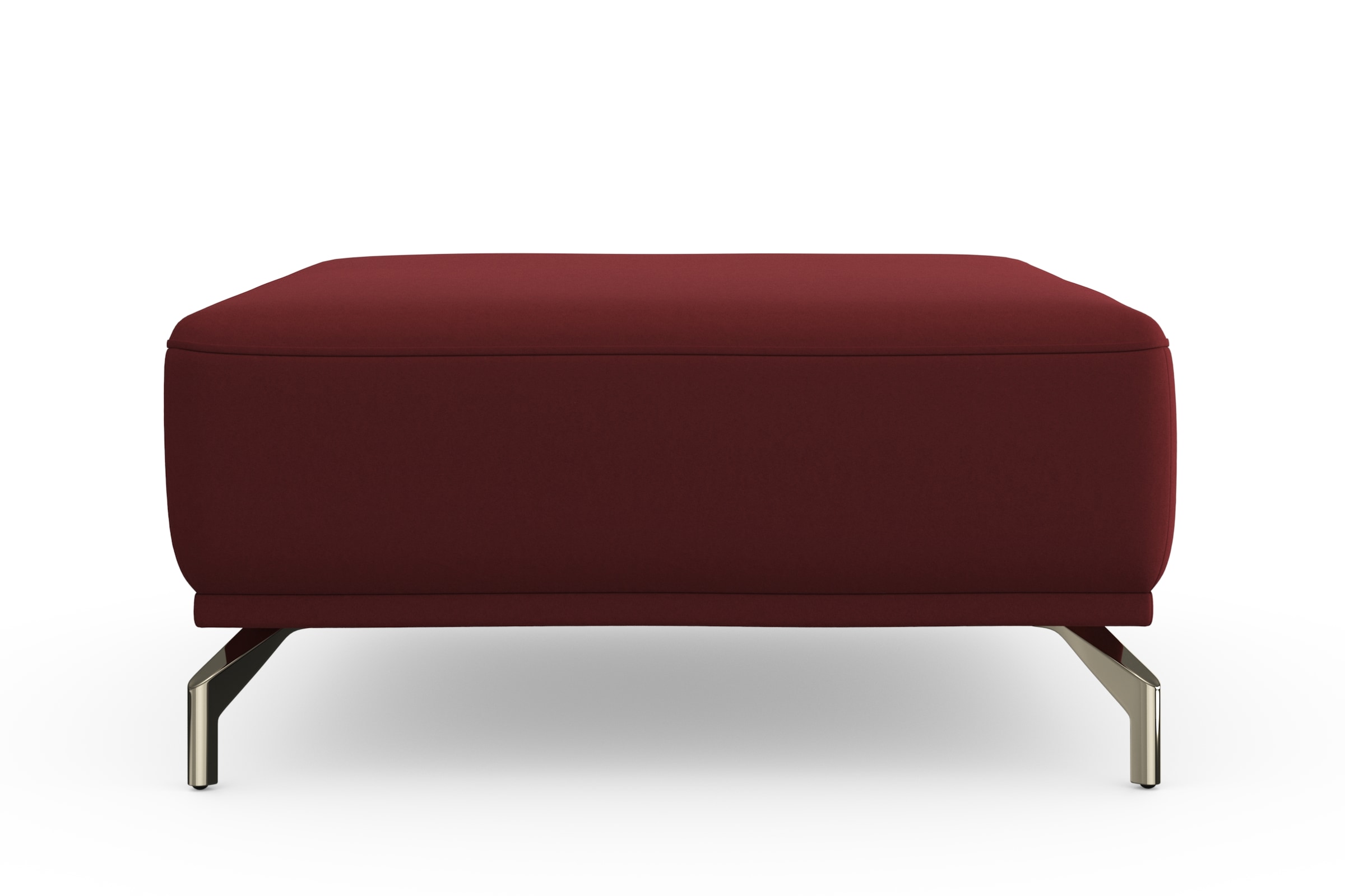 sit&more Hocker »Bailando«, mit Federkern und satinierten Nickelfüssen