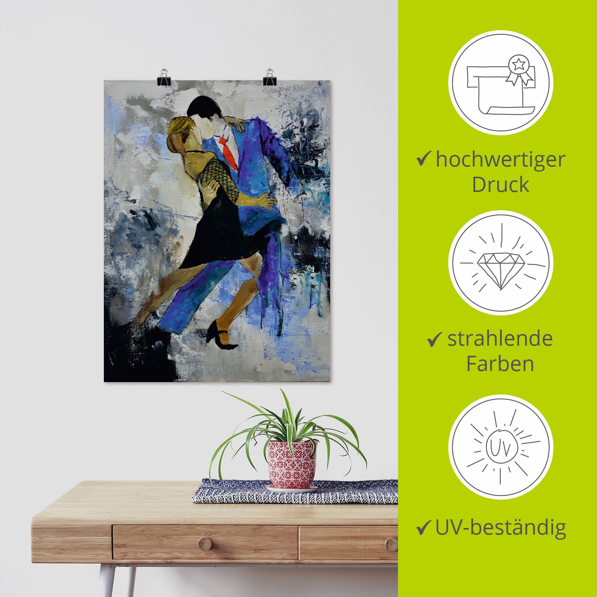 Artland Wandbild »Tango«, Sport, (1 St.), als Alubild, Outdoorbild, Leinwandbild, Poster in verschied. Grössen