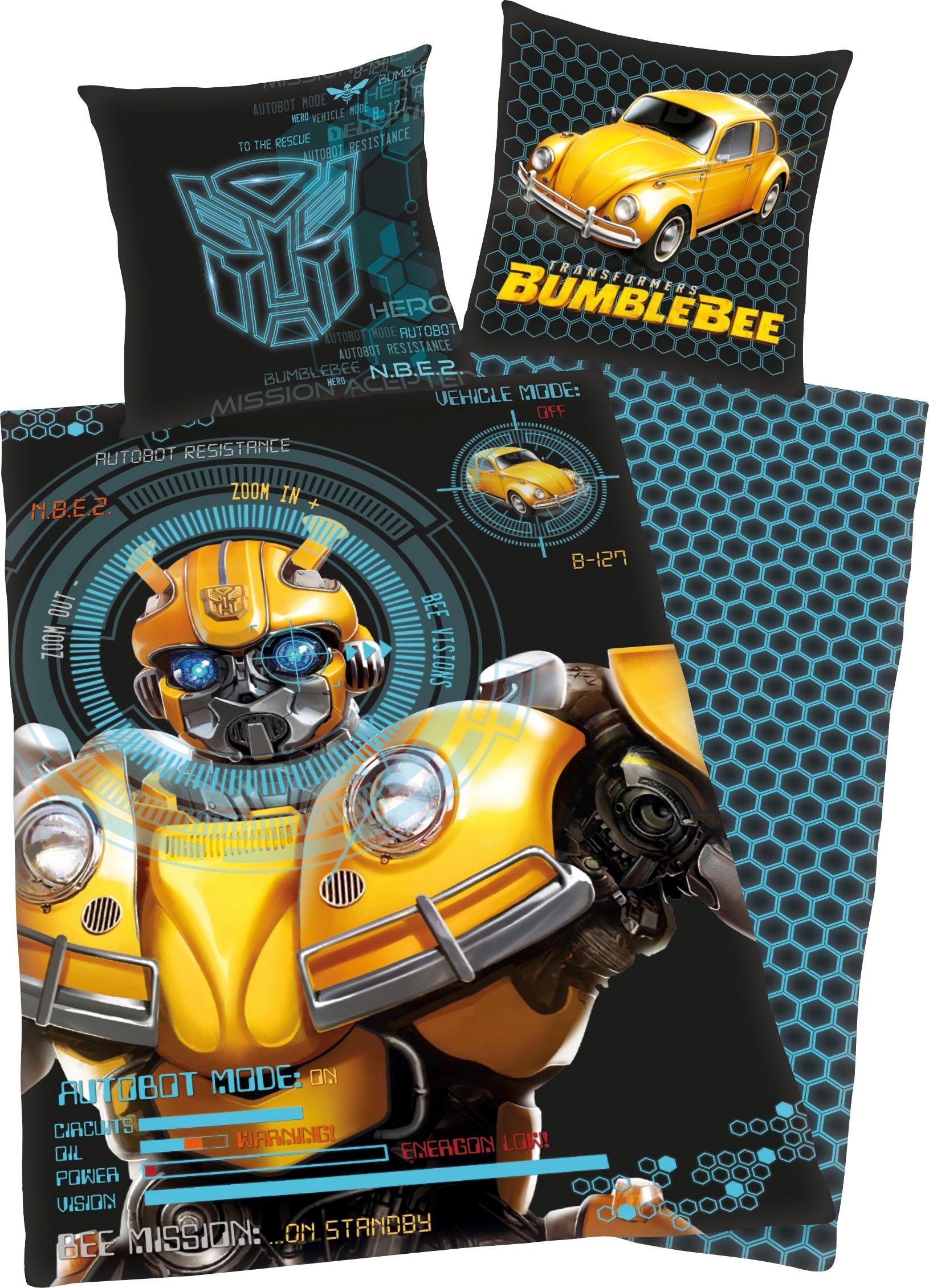 Image of Transformers Kinderbettwäsche "Bumblebee" 2 Stk. mit coolem Motiv