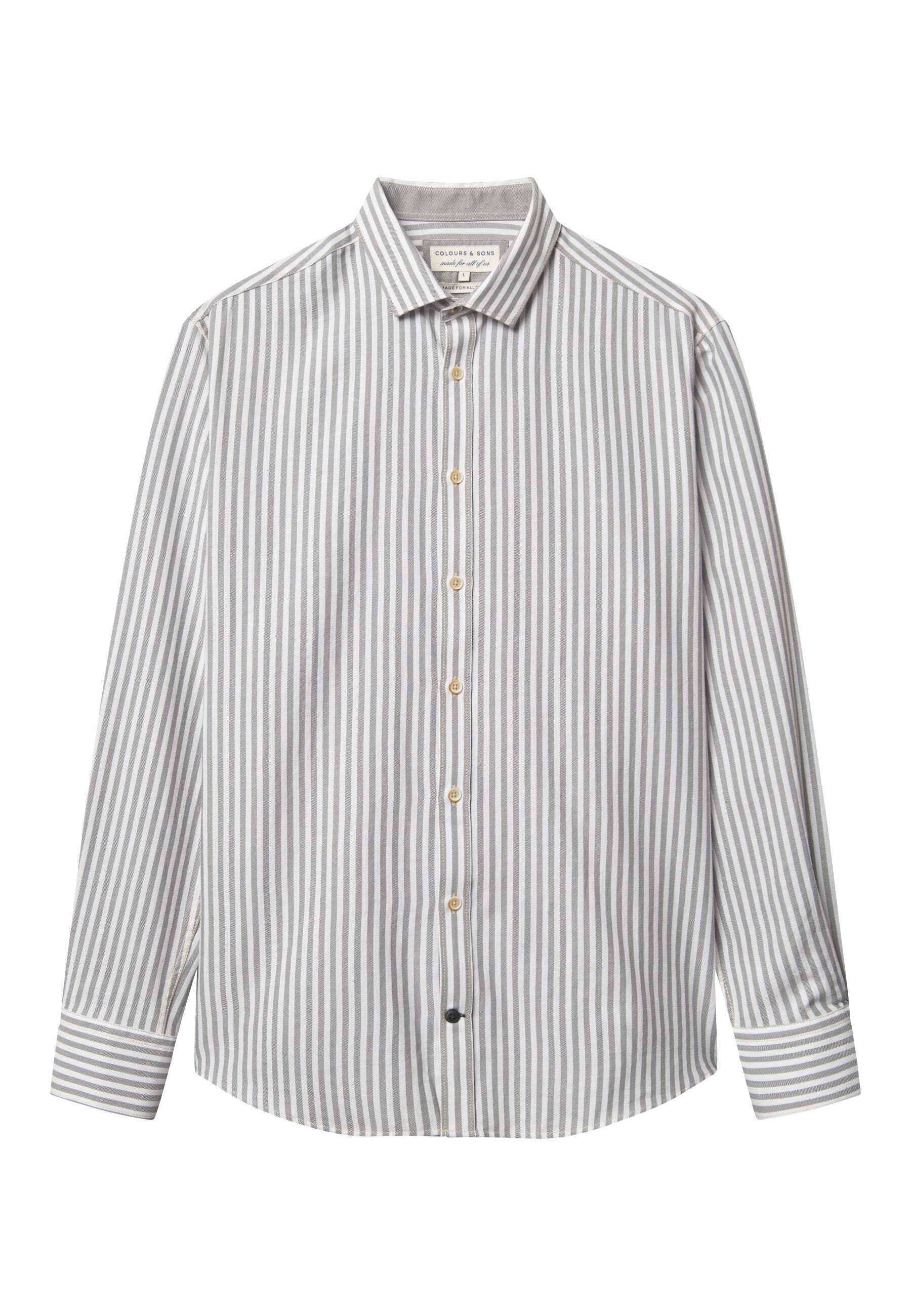 Langarmhemd »colours & sons Langarmhemd Shirt Brushed Twill Stripes«