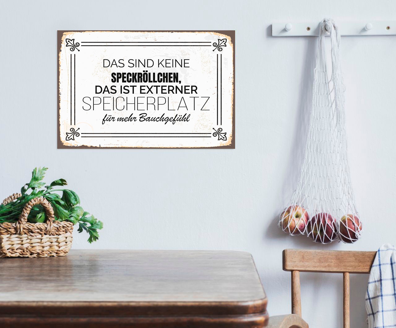 Image of queence Metallbild "Externer Speicherplatz" Schriftzug Schriftzüge 1 Stk. tlg. Stahlschilder