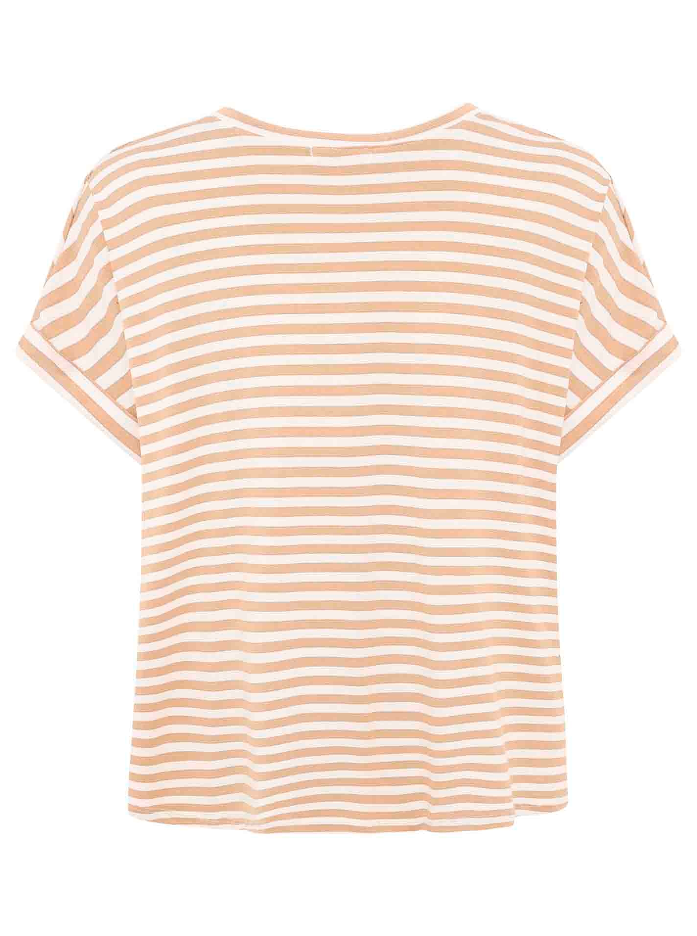 Zwillingsherz T-Shirt »"Maritime Streifen"« One Size, Kurzarm, V-Ausschnitt, gestreift, Loose Fit