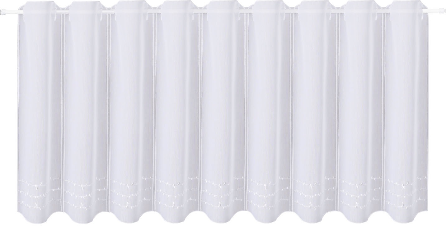 Image of Gerster Scheibengardine nach Mass »Katalin«, (1 St.), Stickereipanneau mit Linien bestickt bei Ackermann Versand Schweiz