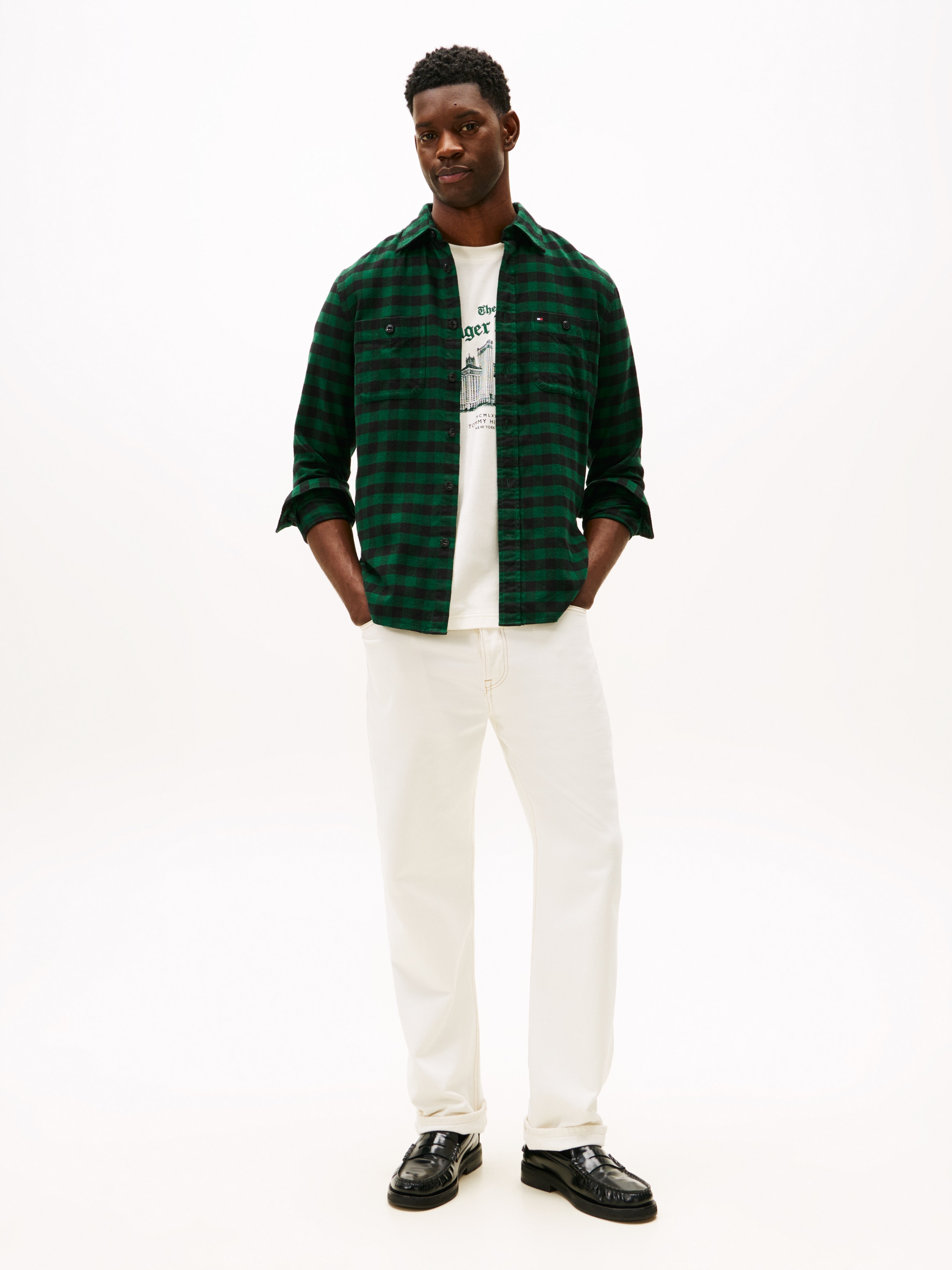 Tommy Hilfiger Langarmhemd »BUFFALO CHECK« regular fit, Kentkragen, kariert