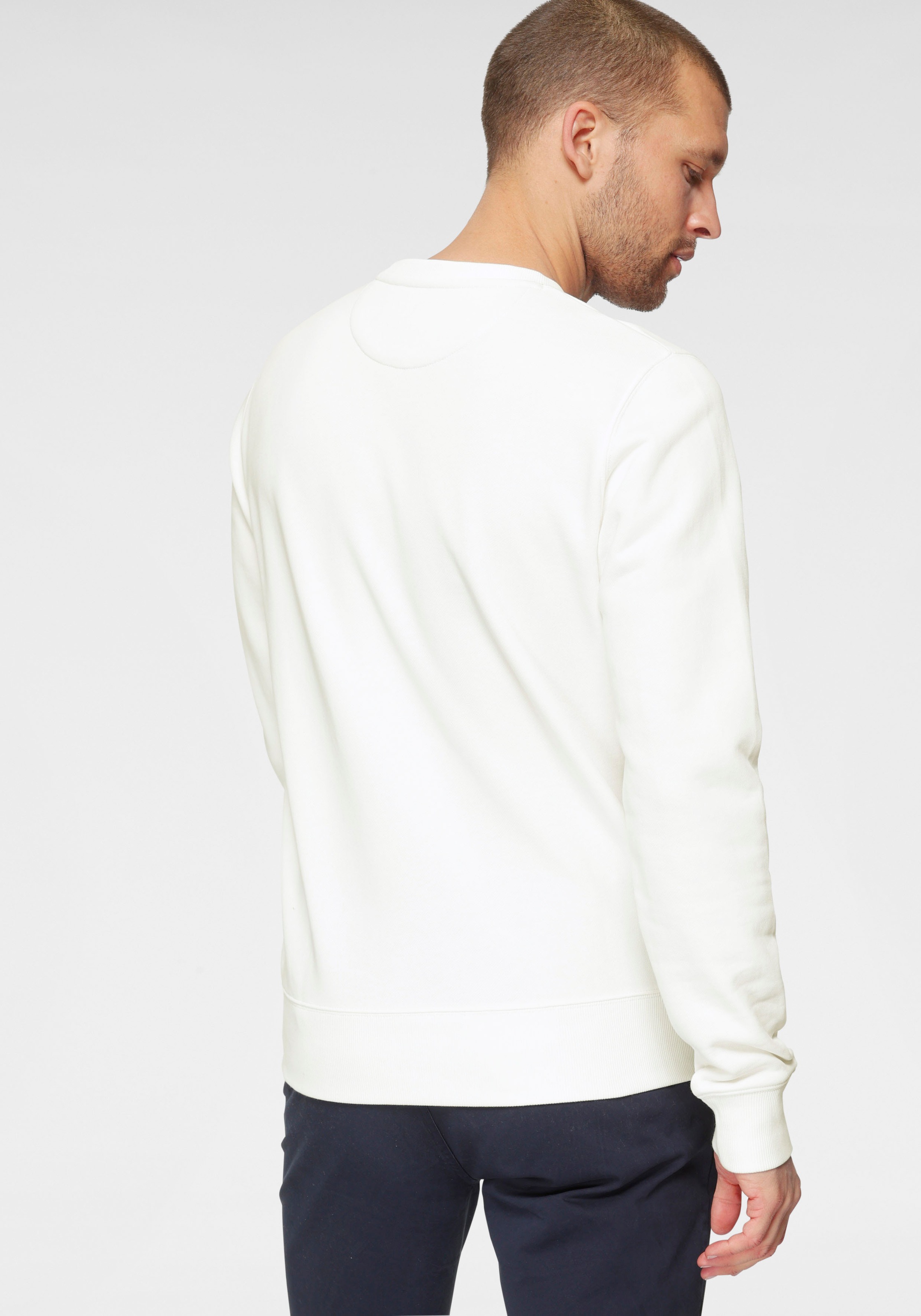 Gant Sweatshirt »ORIGINAL C-NECK SWEAT«, mit Rippbündchen an Saum und Ärmel