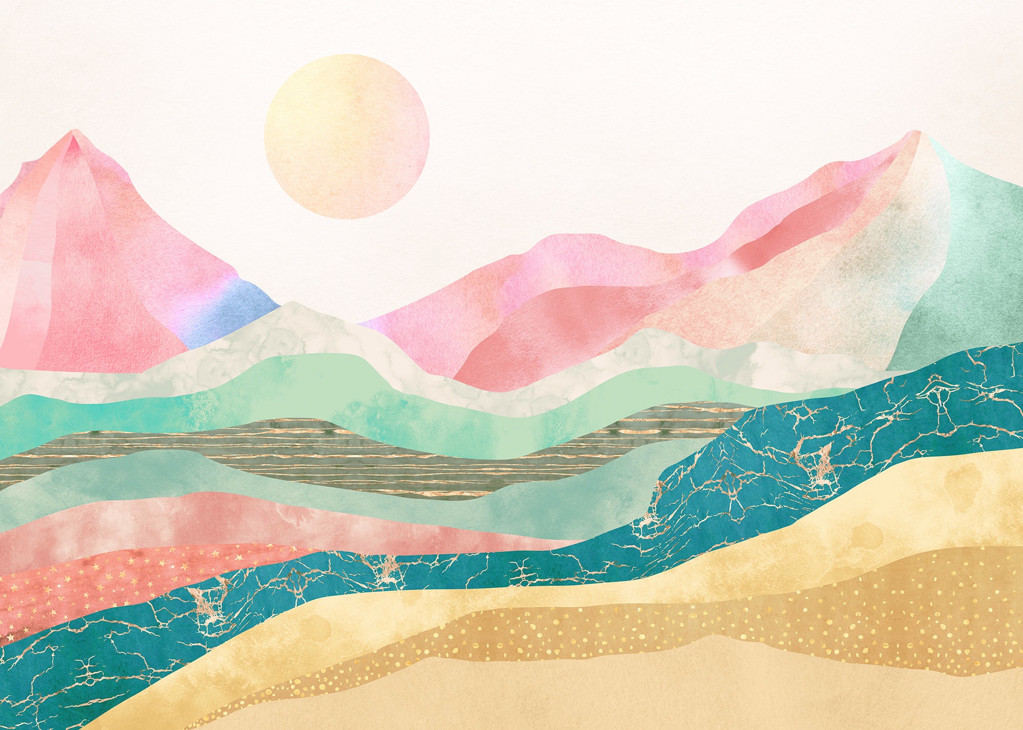 Image of Komar Fototapete »Holy Mountain«, bedruckt-abstrakt-mehrfarbig bei Ackermann Versand Schweiz