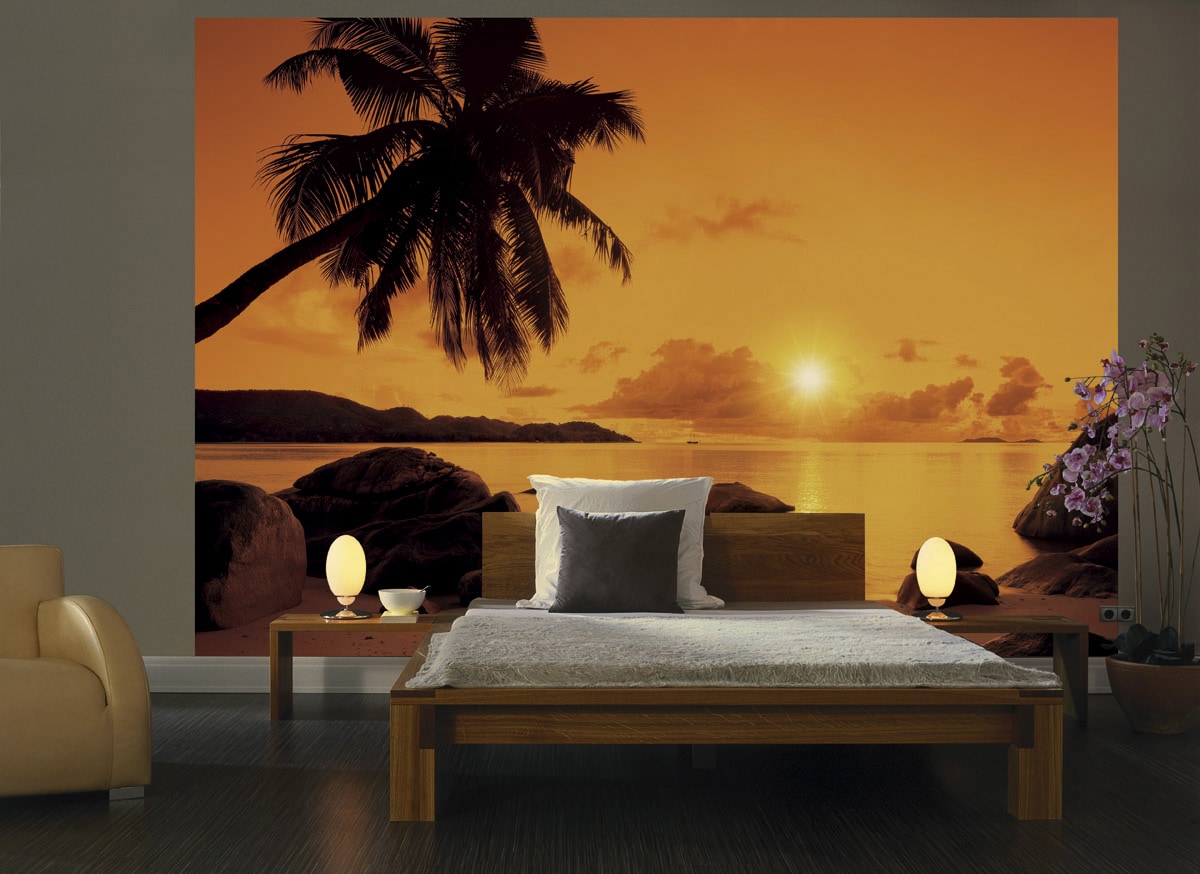 Image of Komar Fototapete "Papier Fototapete - Sunset - Grösse 368 x 254 cm" Motiv bedruckt glatt