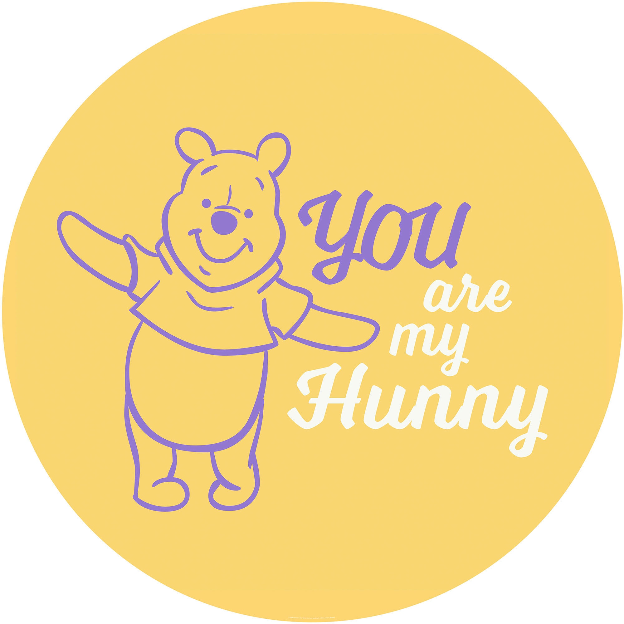 Wandtattoo »Winnie the Pooh My Hunny«, (1 St.), 125x125 cm (Breite x Höhe), rund und...