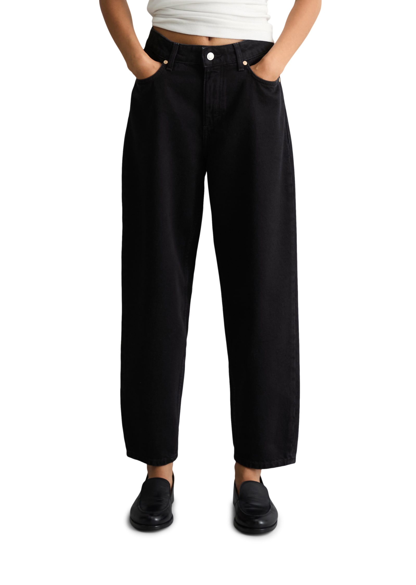 Image of Marc OPolo DENIM High-waist-Jeans aus Baumwoll-Denim