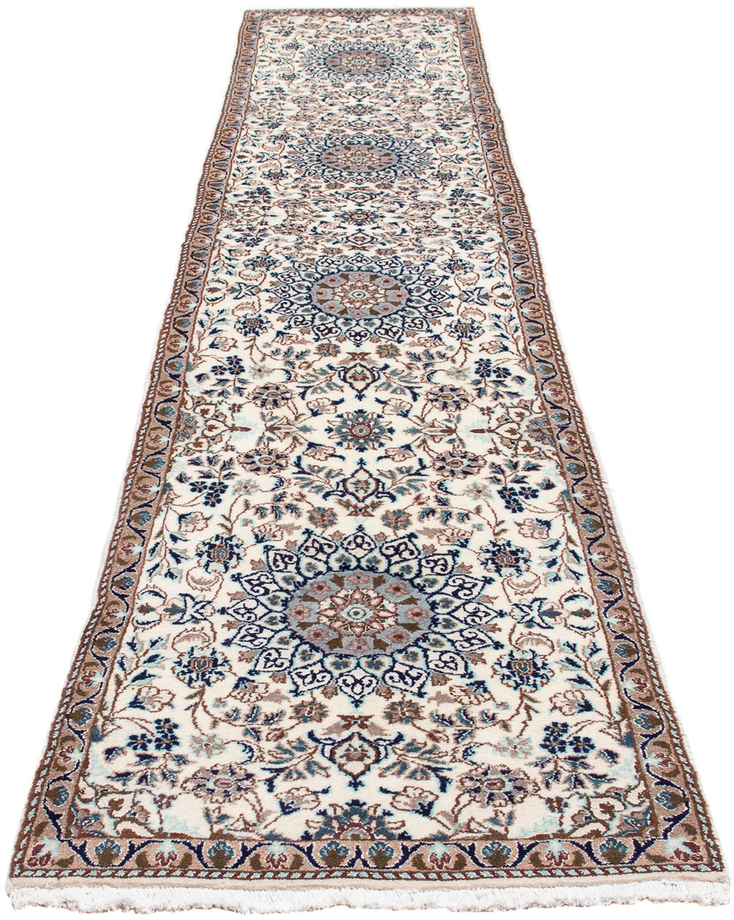 Image of morgenland Orientteppich »Perser - Nain - 376 x 75 cm - beige«, rechteckig, 10 mm Höhe, Wohnzimmer, Handgeknüpft, Einzelstück mit Zertifikat bei Ackermann Versand Schweiz