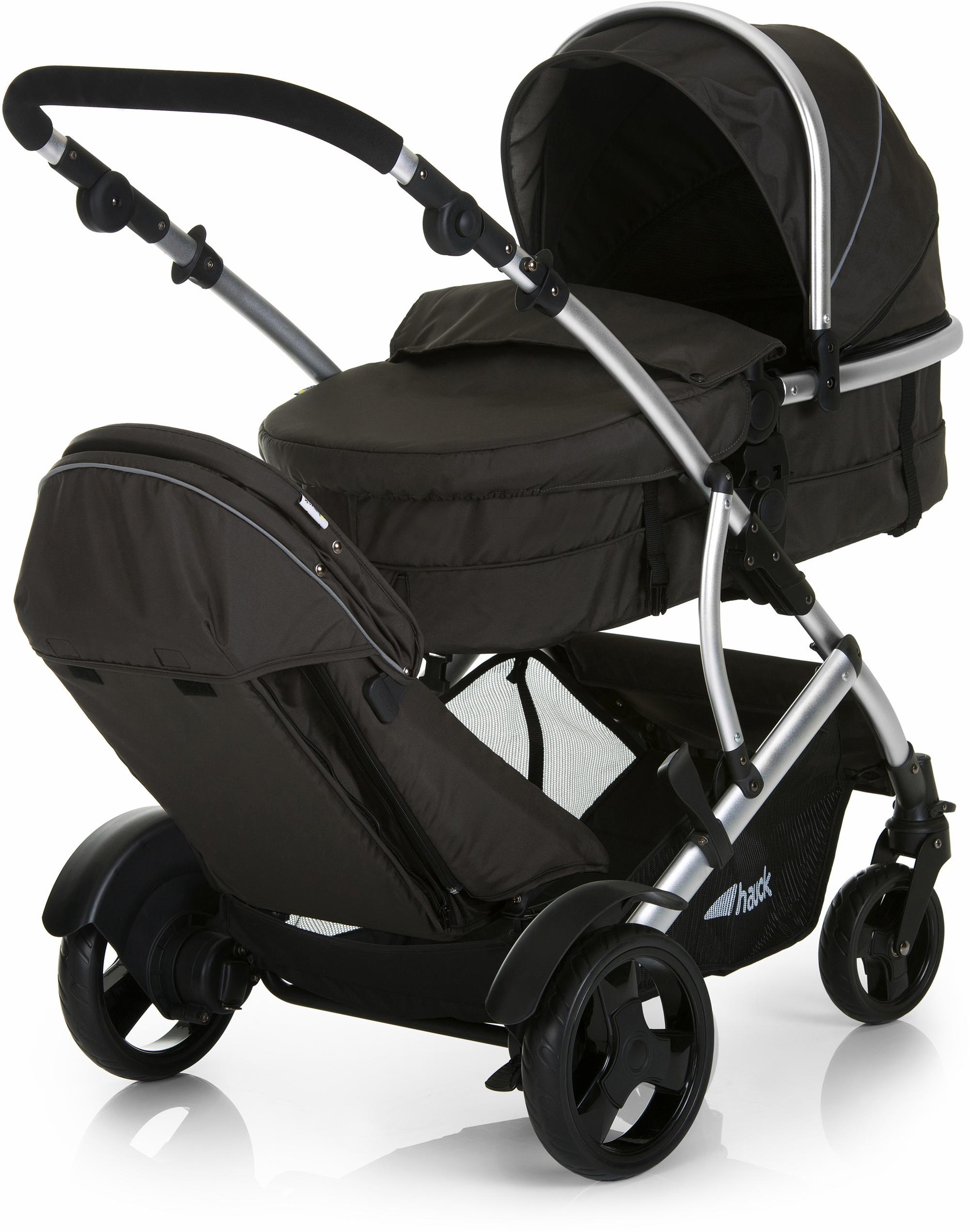 Image of Hauck Geschwisterwagen »Duett 2 Black«, 15 kg, mit Regenschutz, Kinderwagen bei Ackermann Versand Schweiz