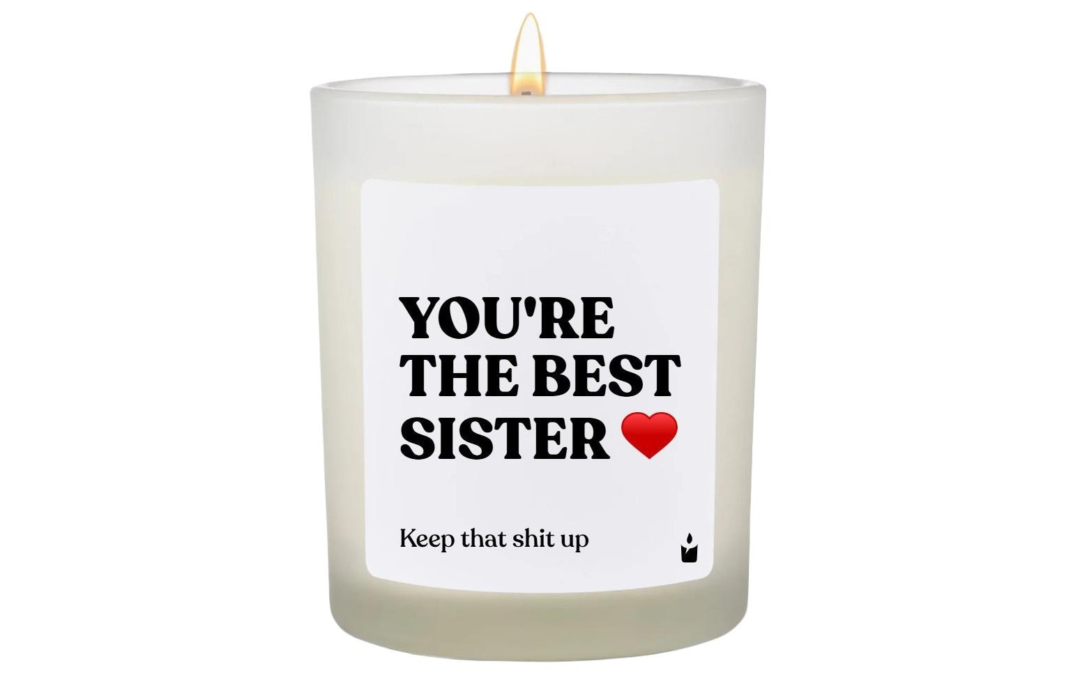 Image of Duftkerze "ChattyCandles Youre the best sister 6,7 x 8 cm"
