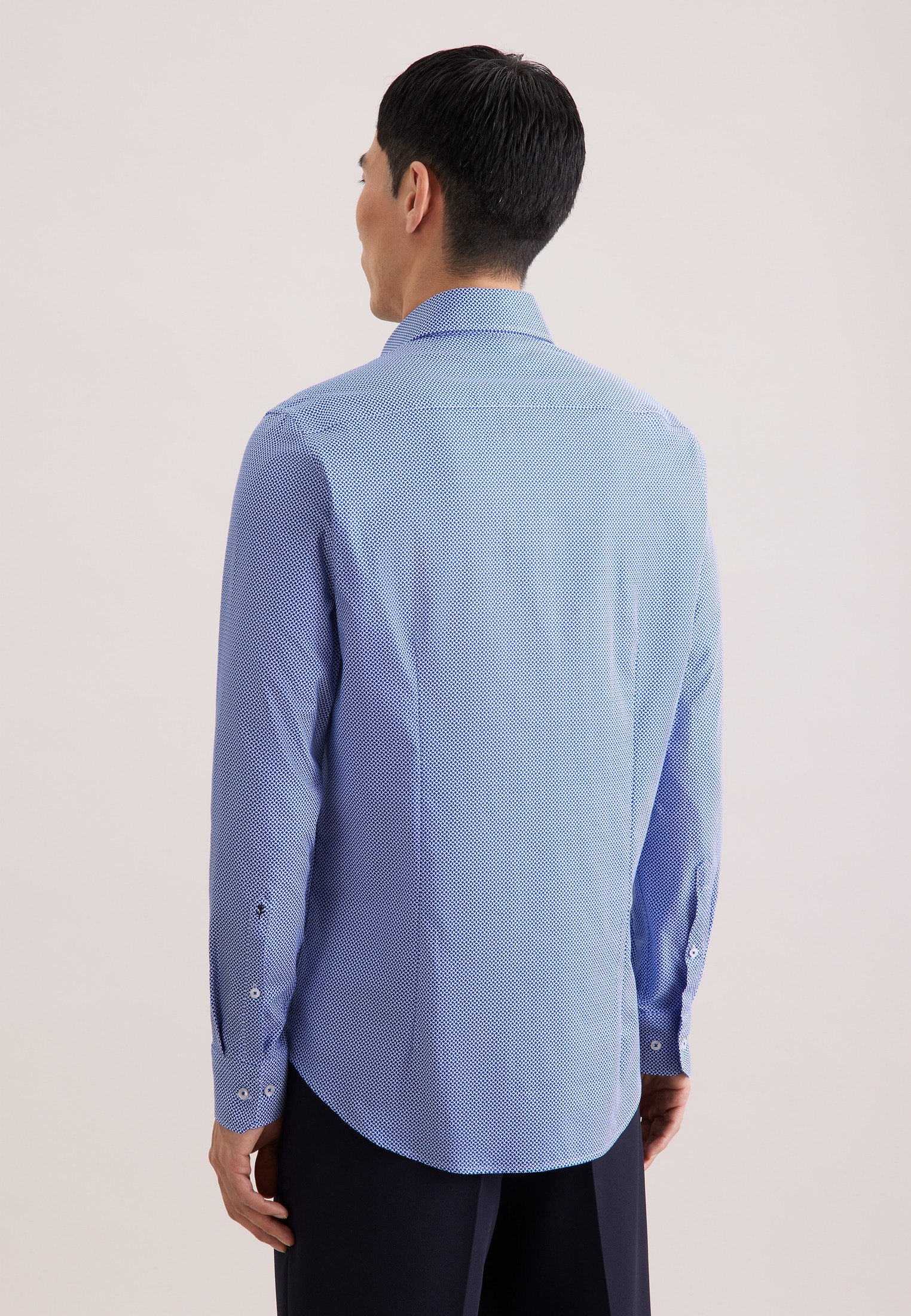 seidensticker Chemise d'affaires »Schwarze Rose« Shaped 1/1 Covered-Button-Down-Kragen Druck