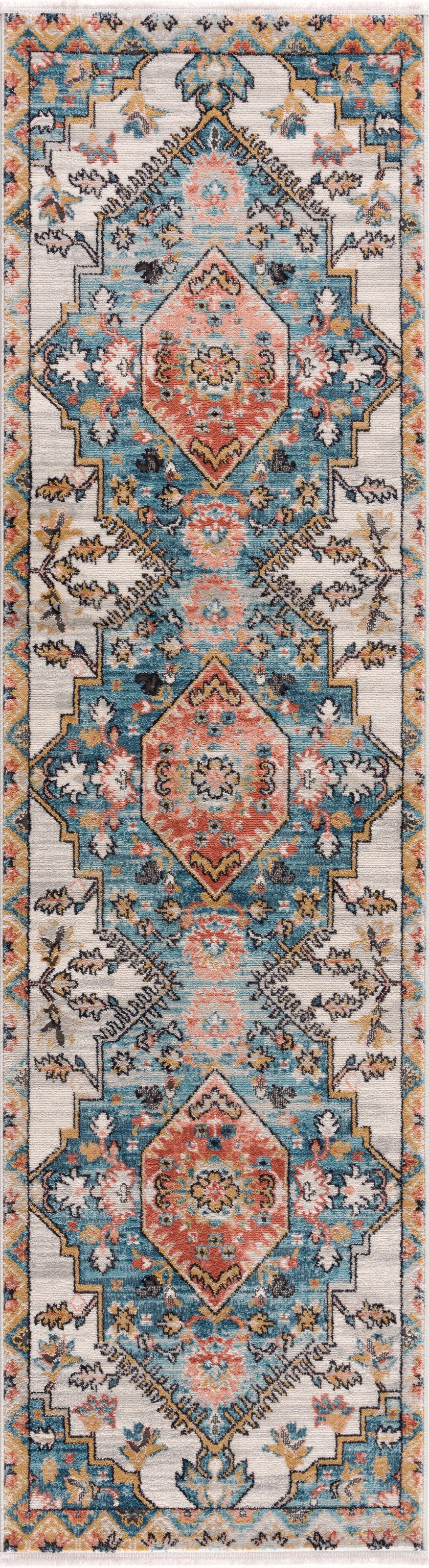 Image of Carpet City Läufer »Novel 8631«, rechteckig, 11 mm Höhe, Vintage-Teppich mit Fransen, Used-Look, Weich, Multicolor, ideal für Flur & Diele bei Ackermann Versand Schweiz