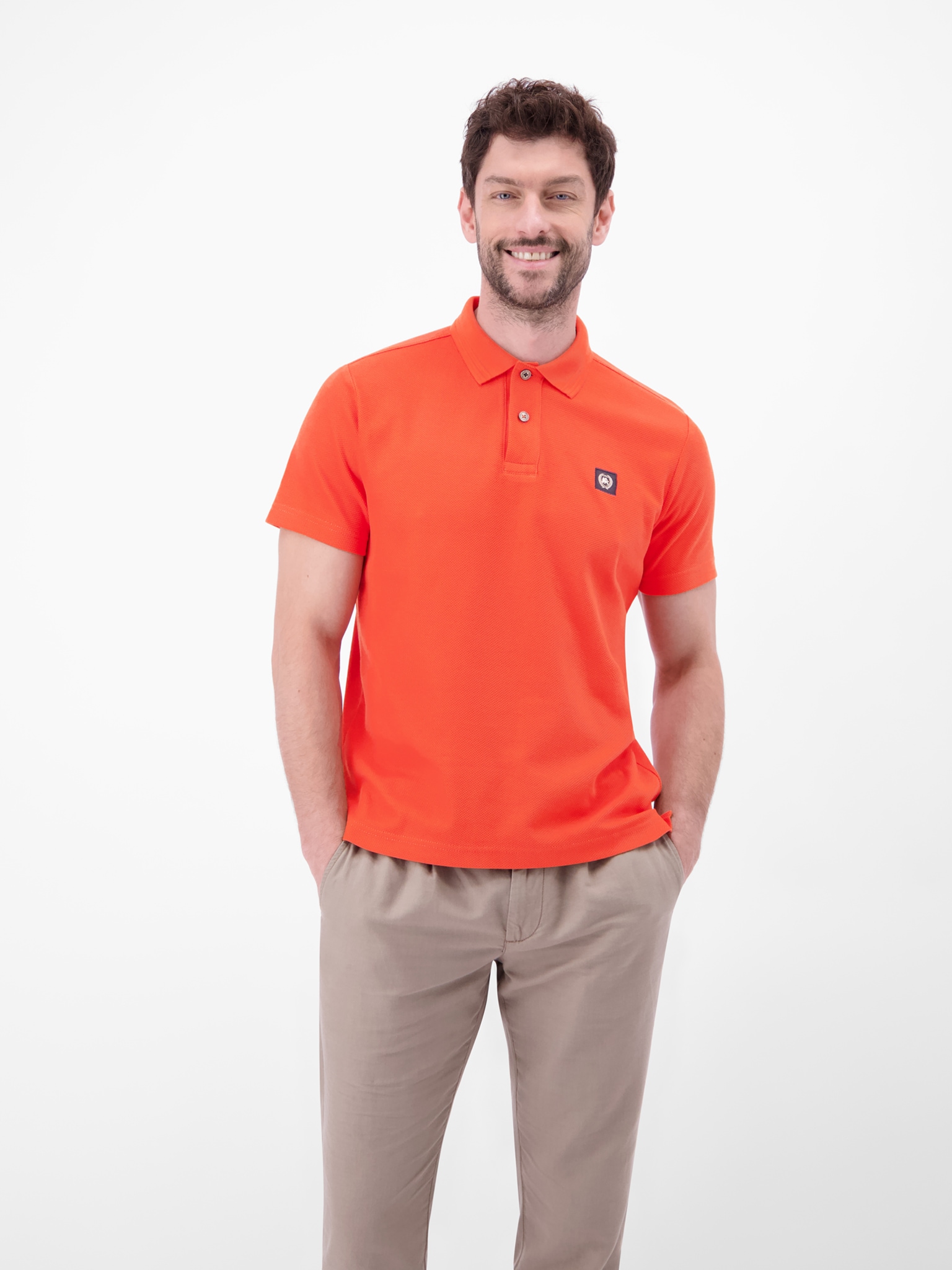 LERROS Poloshirt Kurzarm mit Logo-Badge