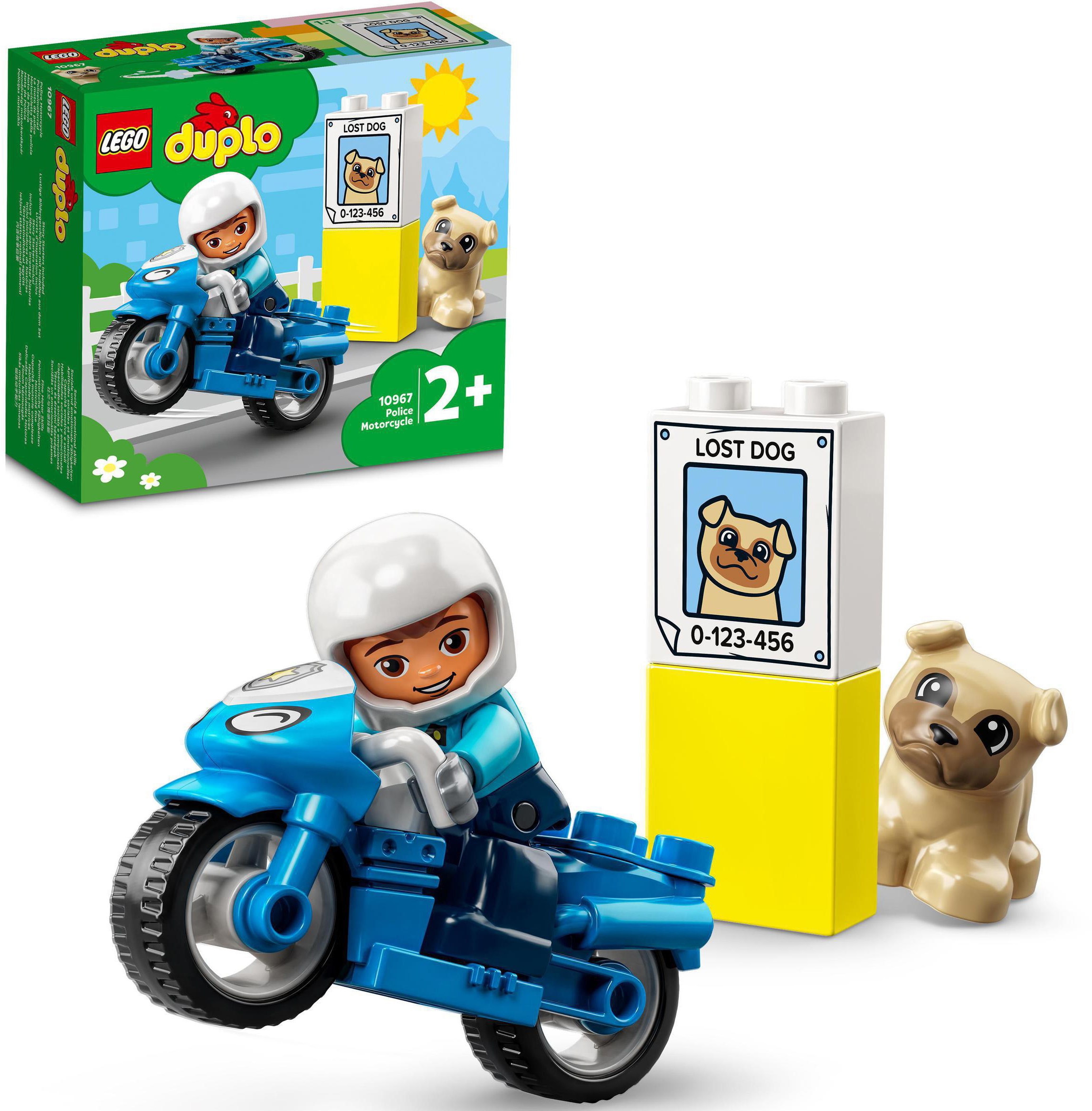 Image of LEGO® Konstruktionsspielsteine »Polizeimotorrad (10967), LEGO® DUPLO«, (5 St.), Made in Europe bei Ackermann Versand Schweiz