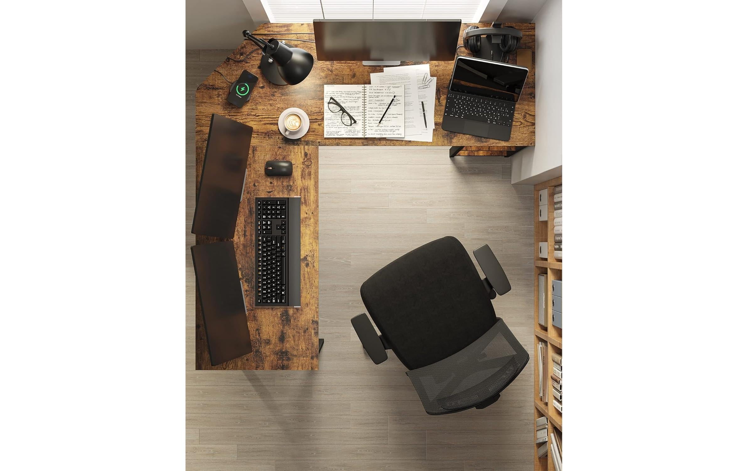 VASAGLE Schreibtisch »in L-Form 138 x 138 cm«