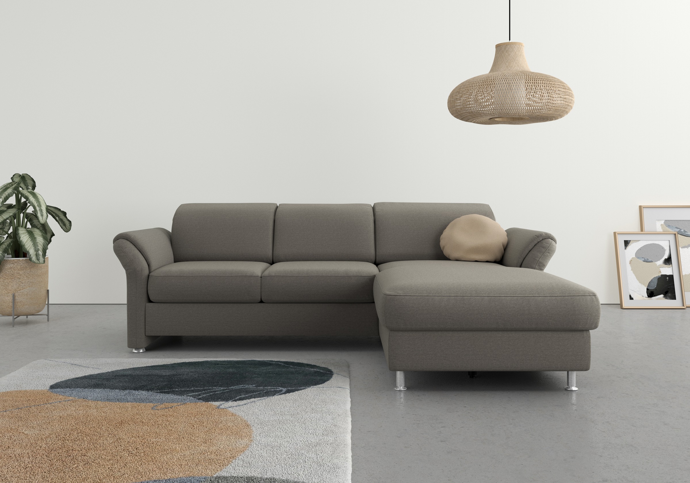 sit&more Ecksofa »Apulia L-Form«, wahlweise Bettfunktion, Bettkasten und Kopf- und Armteilverstellung