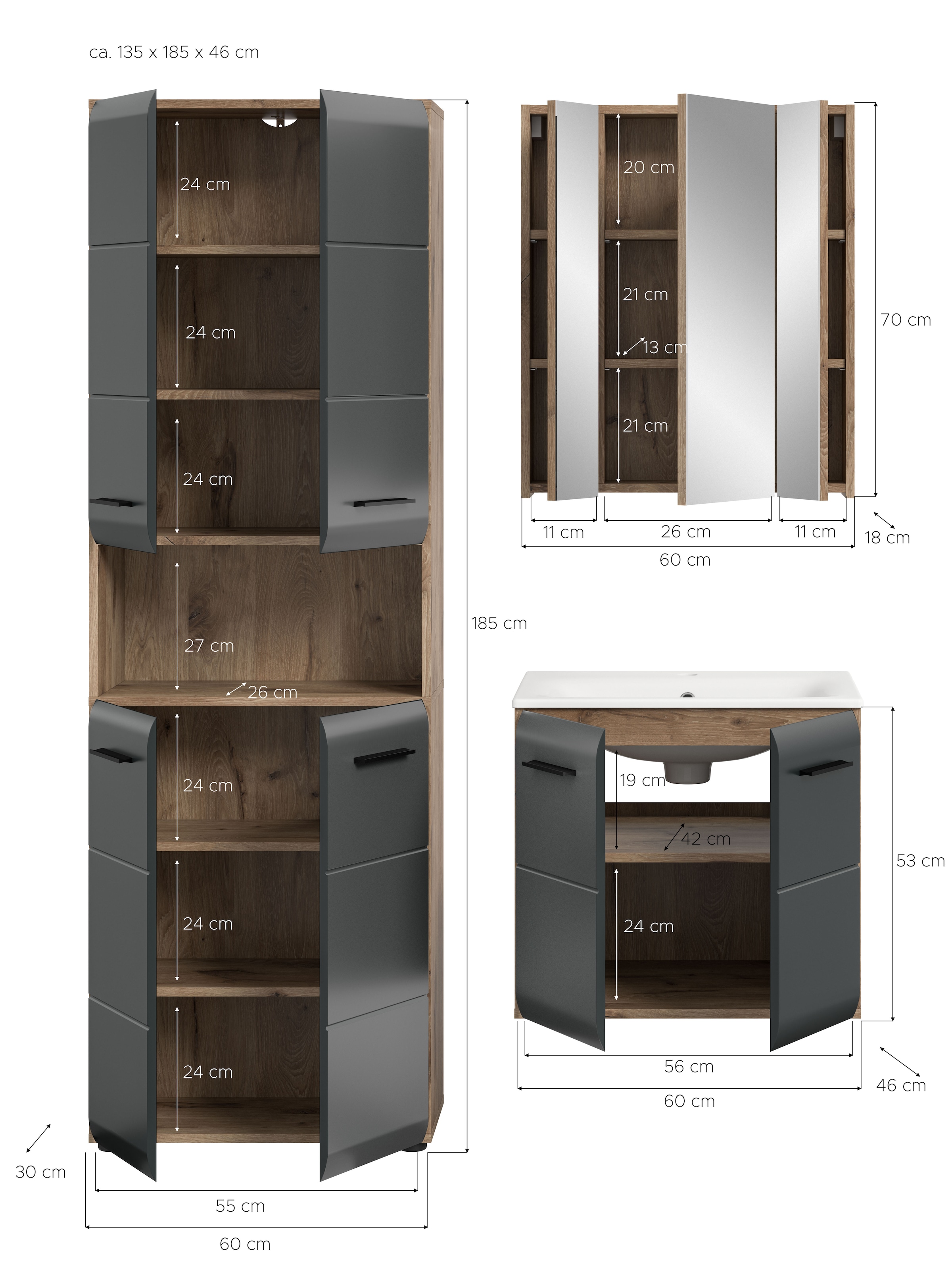 INOSIGN Ensemble de salle de bains Set, 4 cuis tlg.