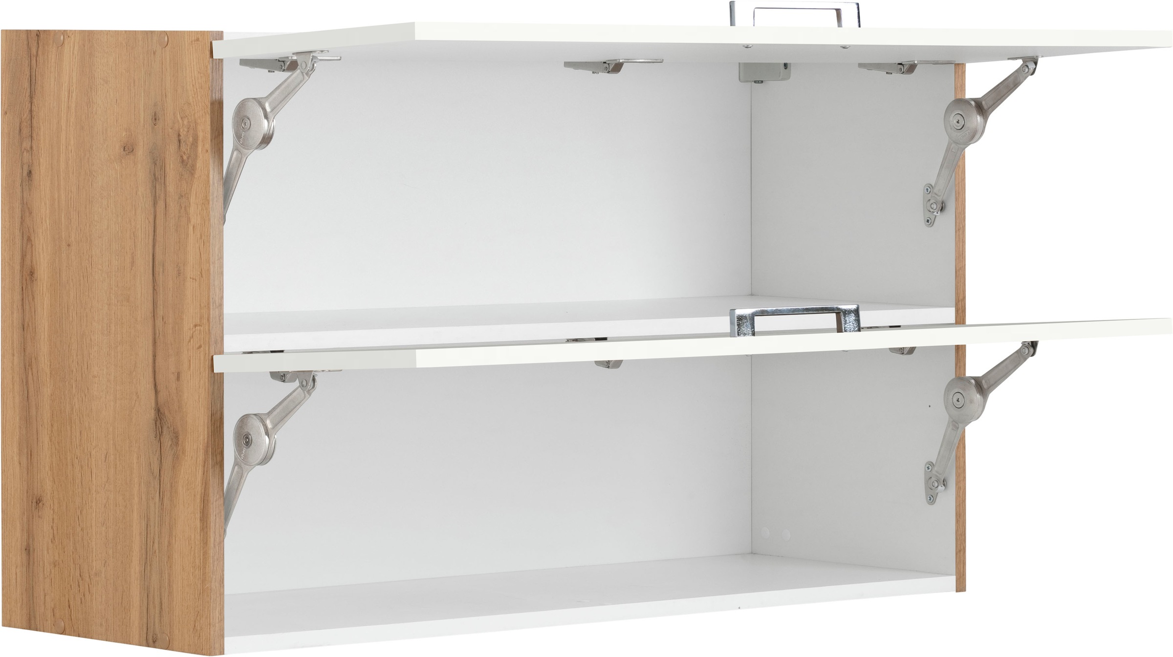 KOCHSTATION Armoire suspendue à abattant »KS-Colmar« 100 cm, avec poignée en métal, pour beaucoup de rangement