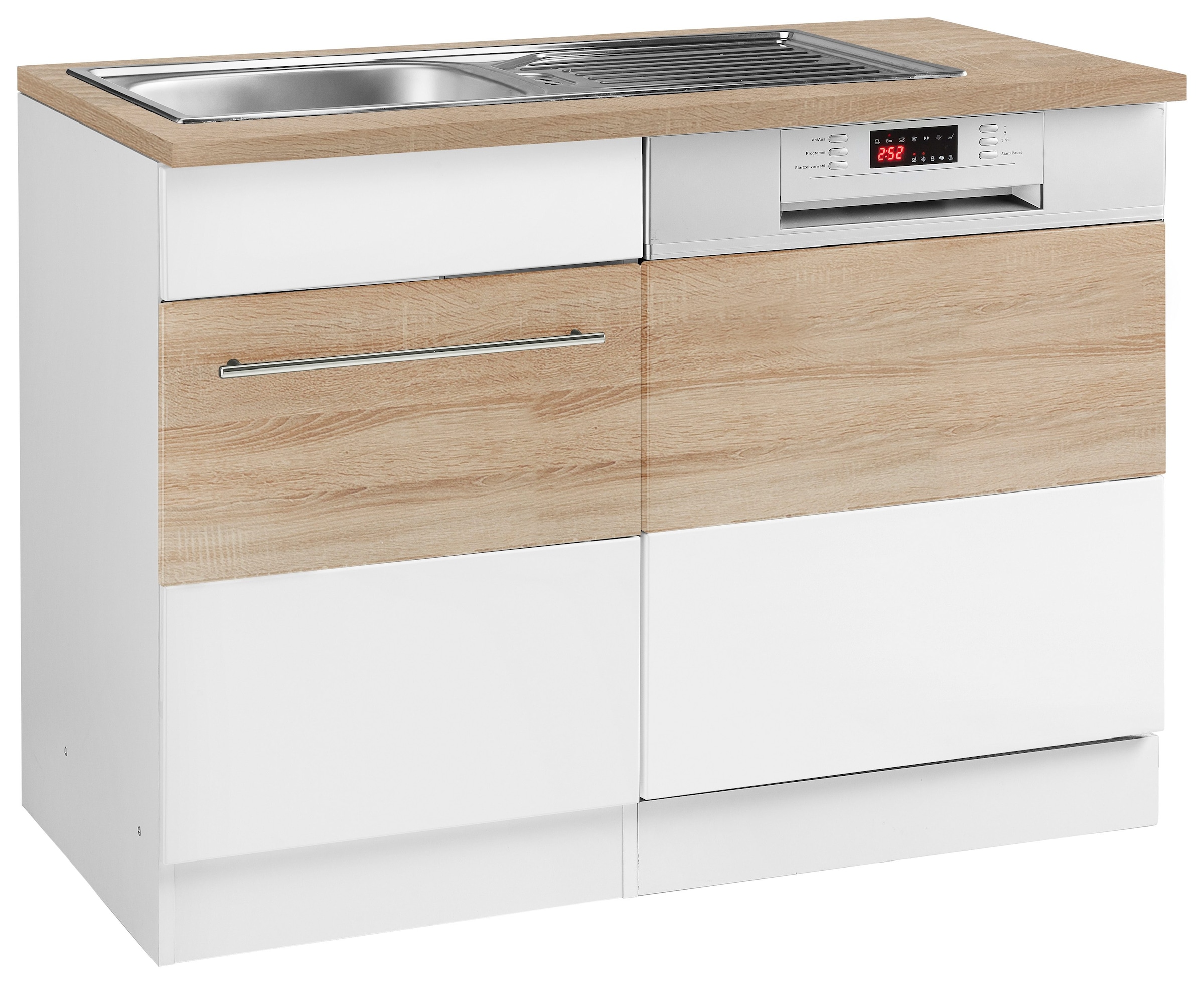 Image of KOCHSTATION Spülenschrank "KS-Trient" 110 cm breit, inkl. Tür/Socke für Einbaugeschirrspüler