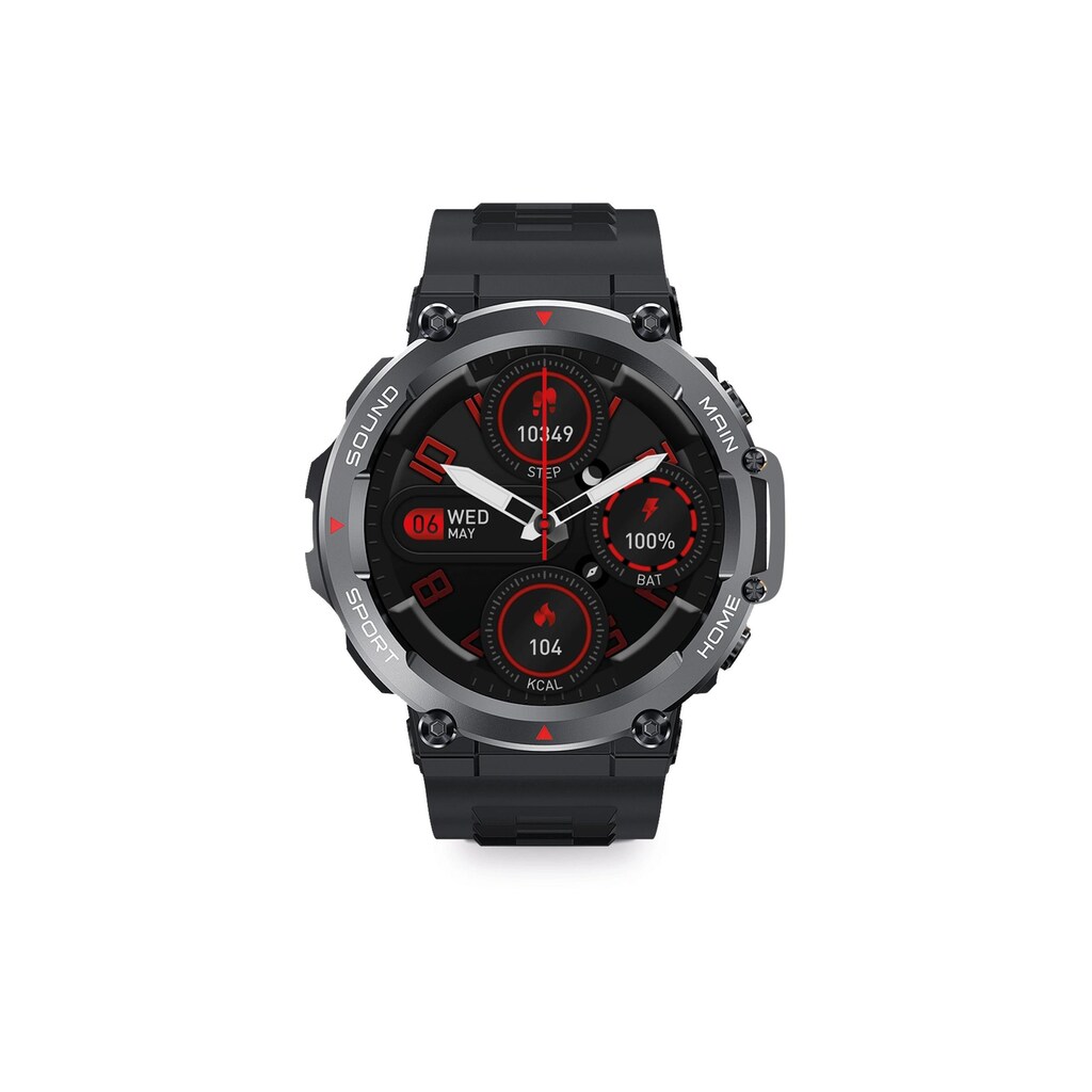 Smartwatch »KSiX Oslo Black«, (Android Wear)