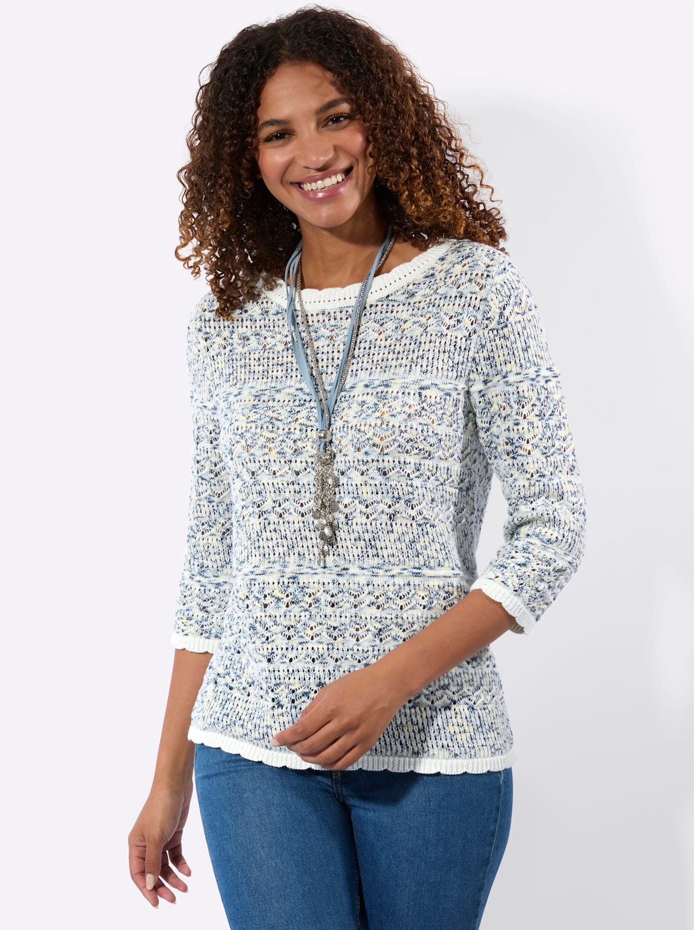 Inspirationen Pull à manches 3/4 »Ajour-Pullover«