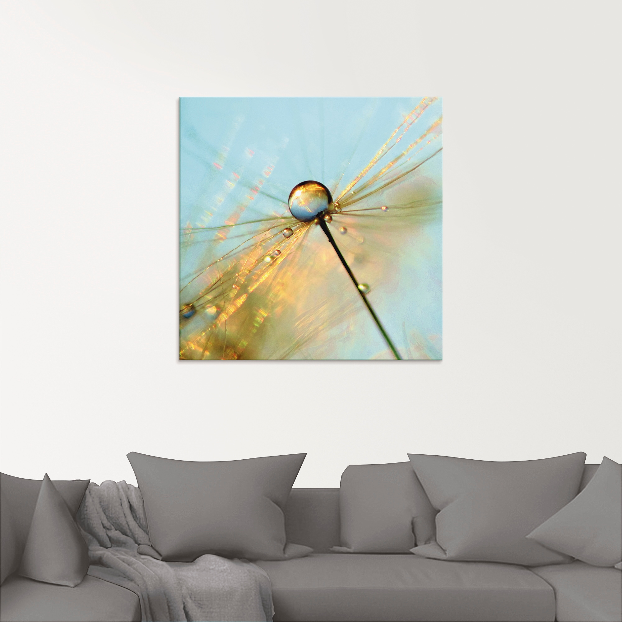 Artland Glasbild »Pusteblume Tautropfen II«, Blumen, (1 St.), in verschiedenen Grössen