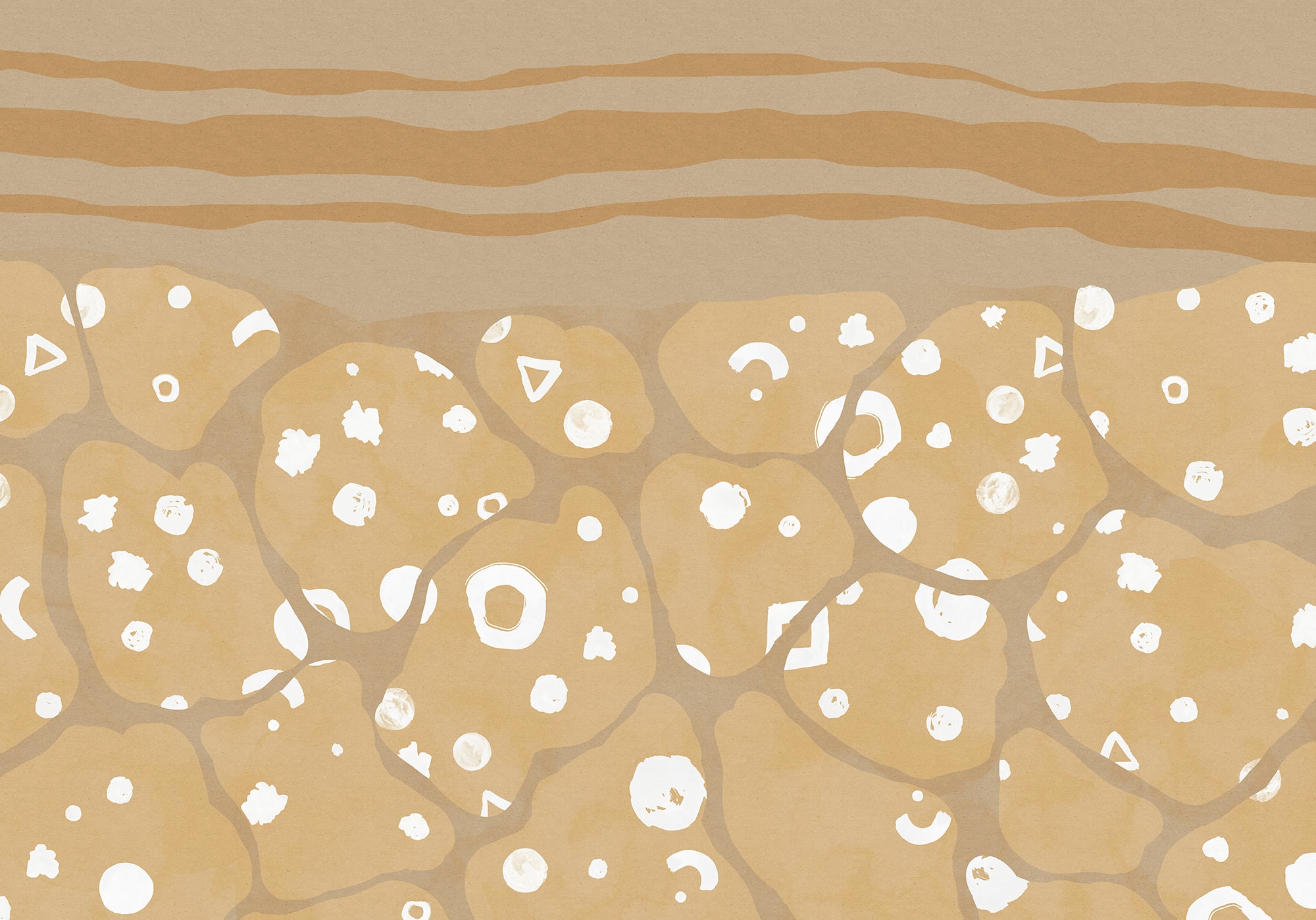 Image of Komar Vliestapete "Digitaldruck Vlies - Subsoil - Grösse 400 x 280 cm" bedruckt glatt Wohnzimmer, Schlafzimmer