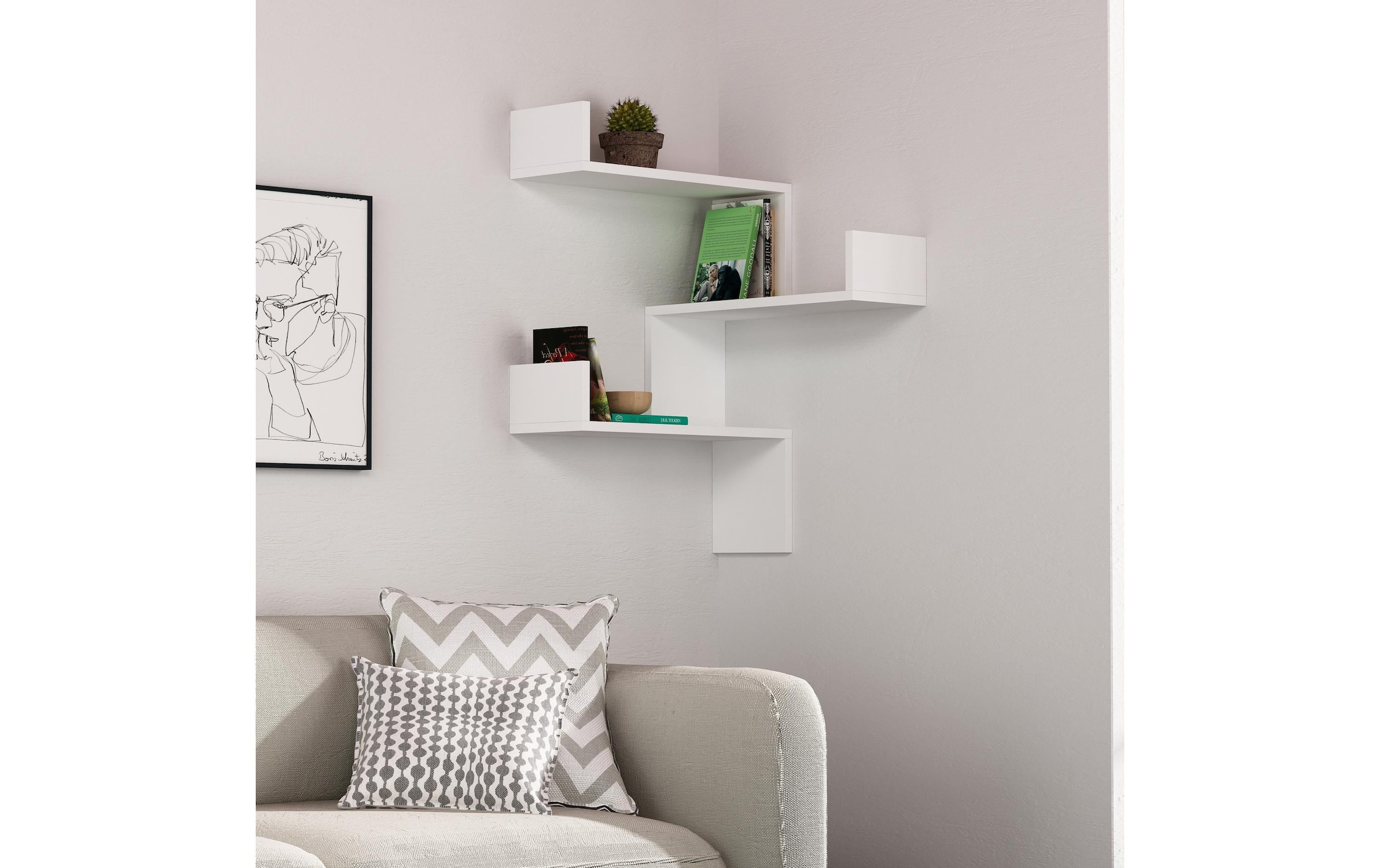 WOODY FASHION Wandregal »Luksa«